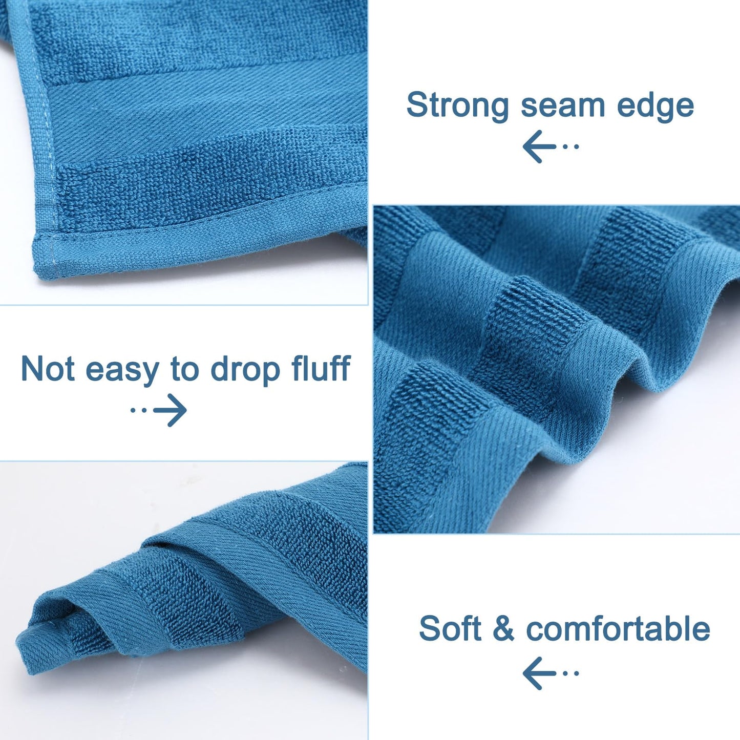 Mindsoft 21 Pack Washcloths for Face 14" x 14" Absorbent and Soft Hand Towels Bulk Set 100% Cotton Ring Spun Hand Towels for Bathroom Gym Wash Cloths(Multicolor)