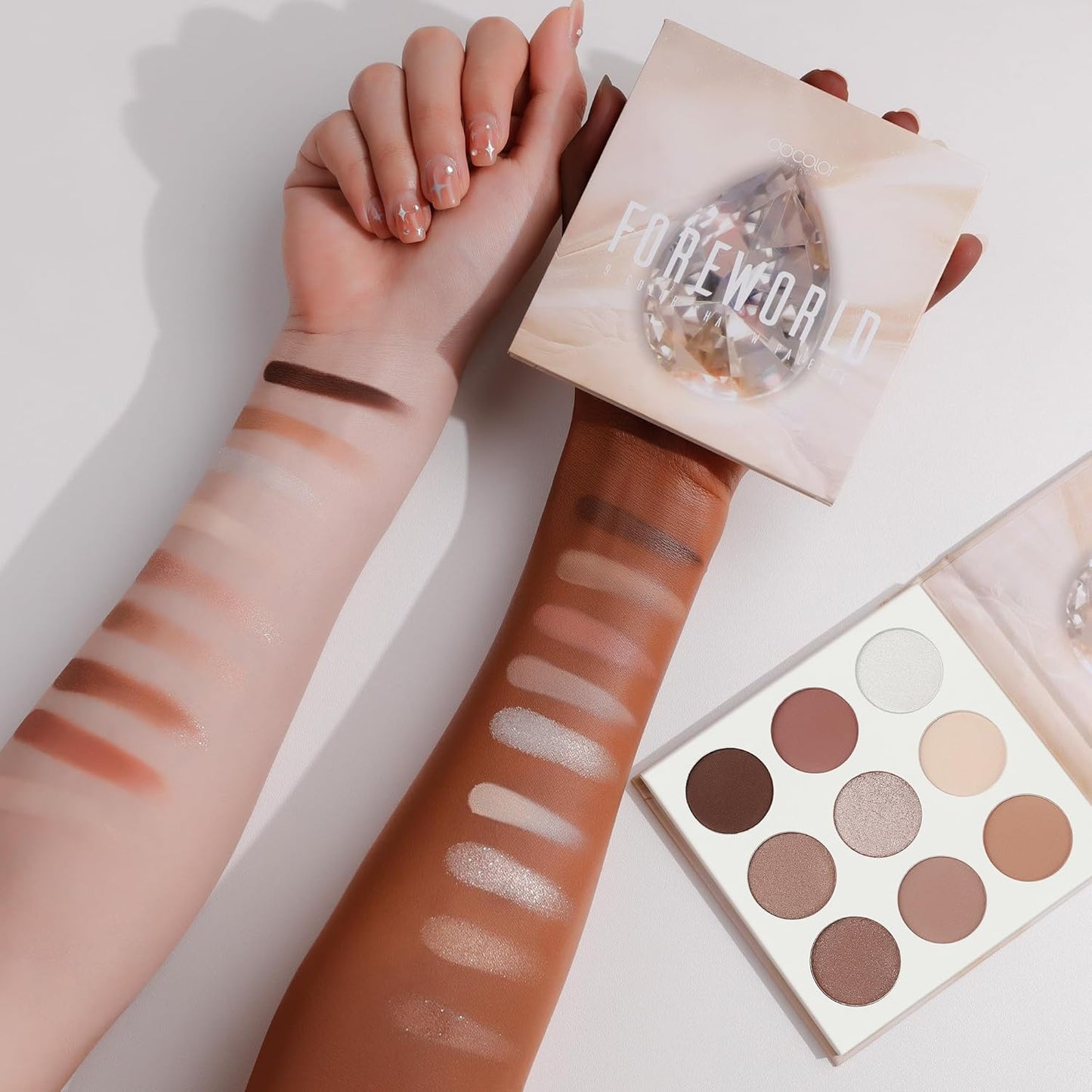 Docolor Neutral Eyeshadow Palette - 9 Colors for Stunning Nude & Brown Looks | Velvety, Highly Pigmented Finishes