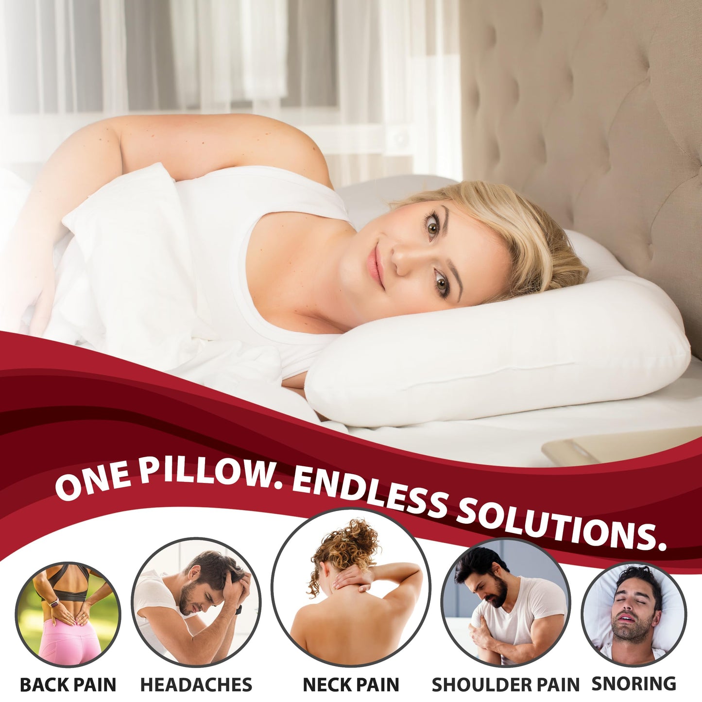 Core Products D-Core Cervical Support Pillow, Midsize - Firm