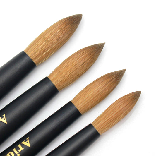 Aridito Kolinsky Round Head Acrylic Nail Art Brush Set, 12#