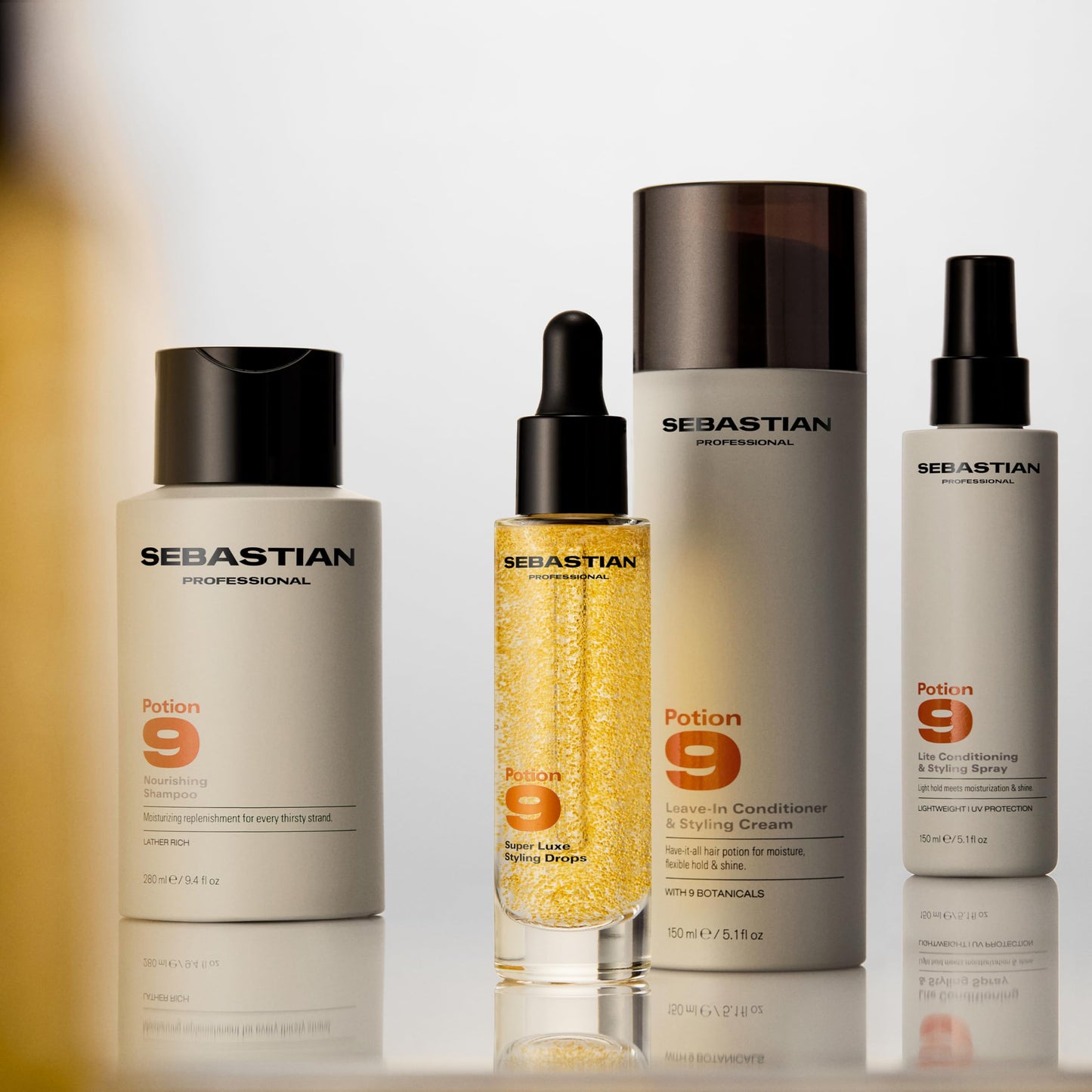 Sebastian Professional Potion 9 Leave-In Cream | Leave-in Conditioner with Flexible Hold | 16.9 fl oz | Packaging May Vary