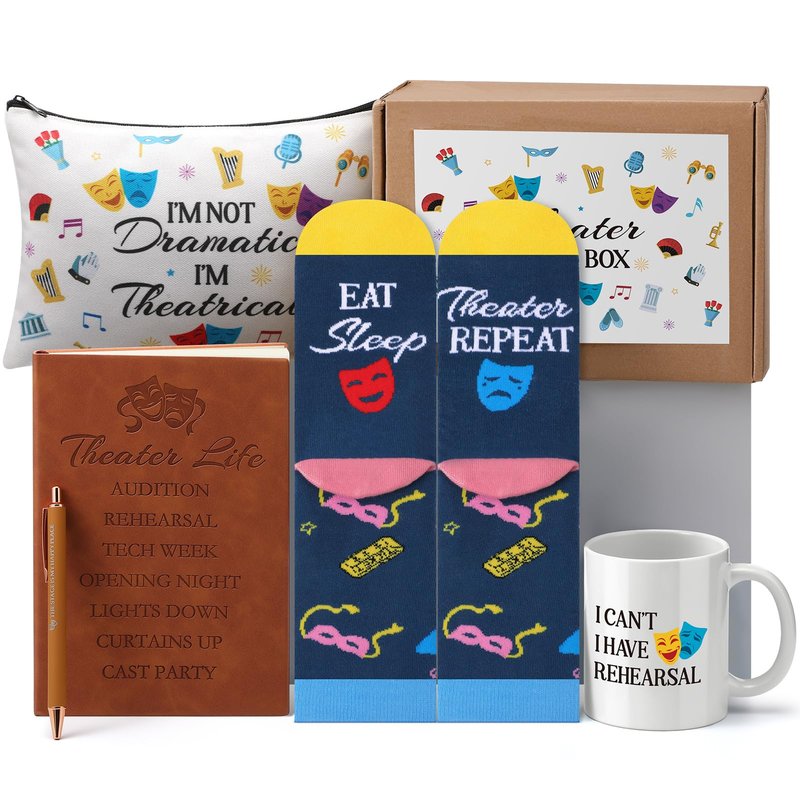 Didaey 7 Pcs Theater Gifts for Women Girls Funny Musical Actor Broadway Gifts for Theater Lovers Drama Students Graduation Birthday Holiday