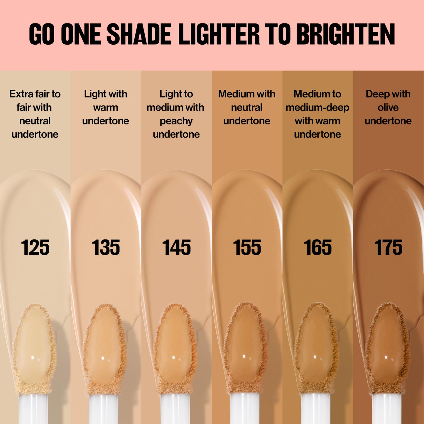 Revlon Glimmer Brightening Concealer, Liquid Under Eye Makeup, Made with Caffeine, Vitamin C, & Stevioside, 125, 0.3 fl oz