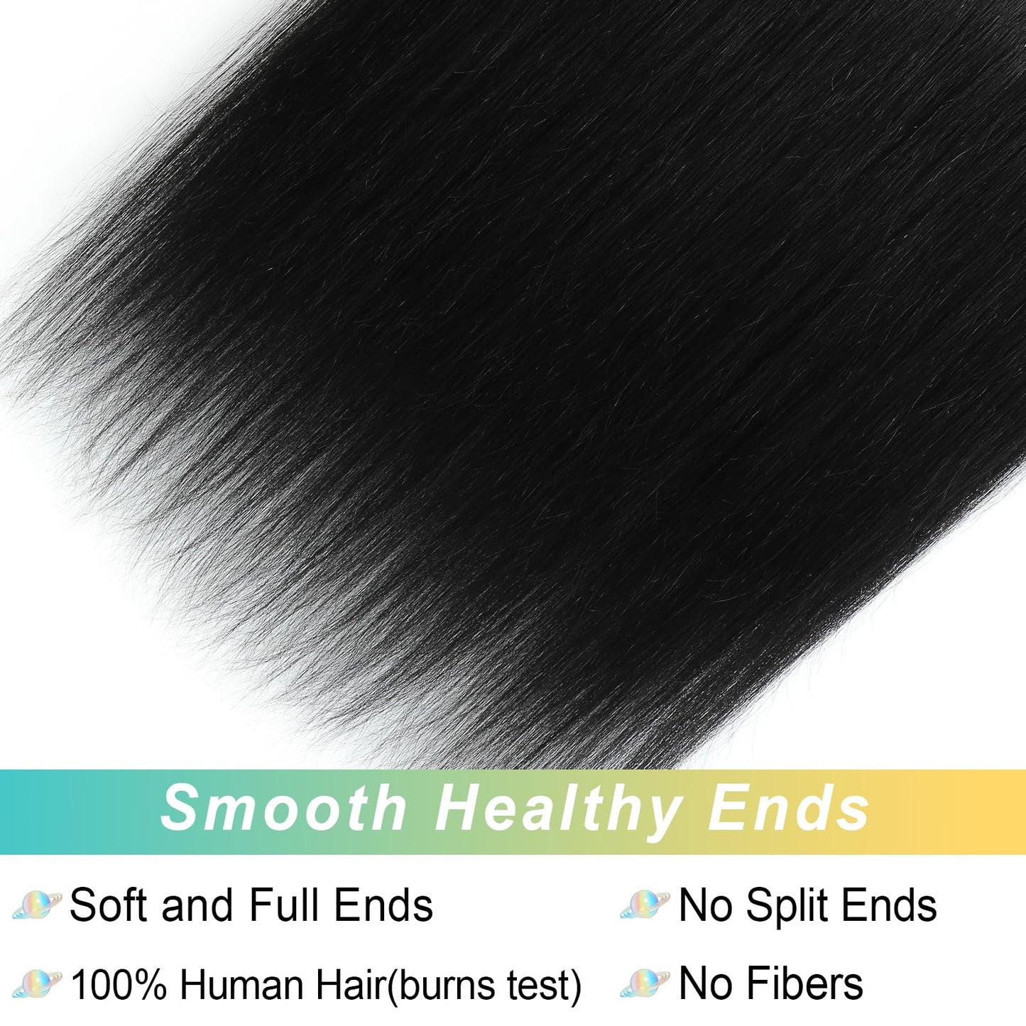 AnJudyReid Straight Hair Bundles 13A Brazilian Virgin Human Hair Bundles Straight 22 Inch 100% Unprocessed Virgin Hair Bundles Natural Black