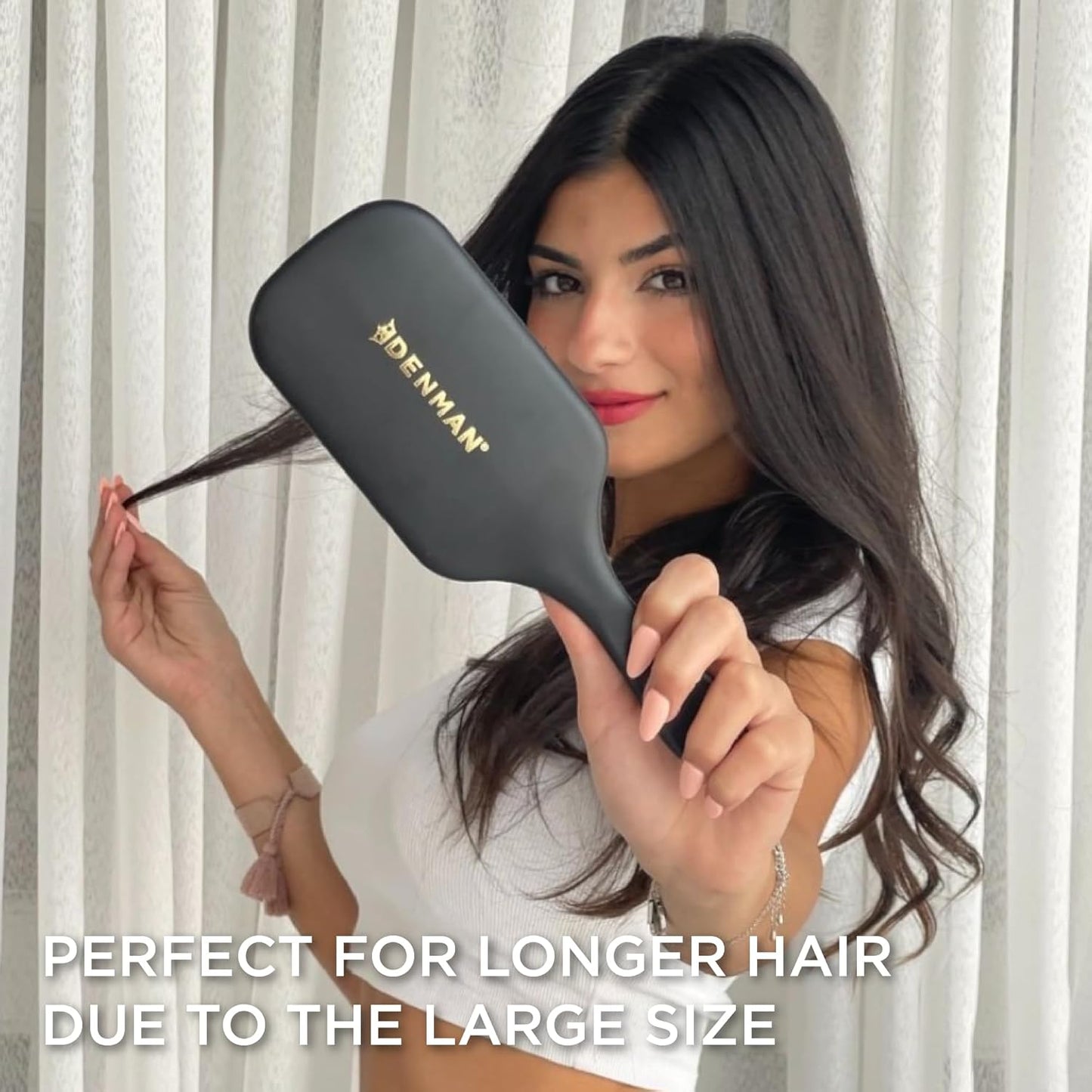 Denman Gentle Paddle Hairbrush - Comfortable Detangling & Blow-Drying Tool | Ideal for All Hair Types