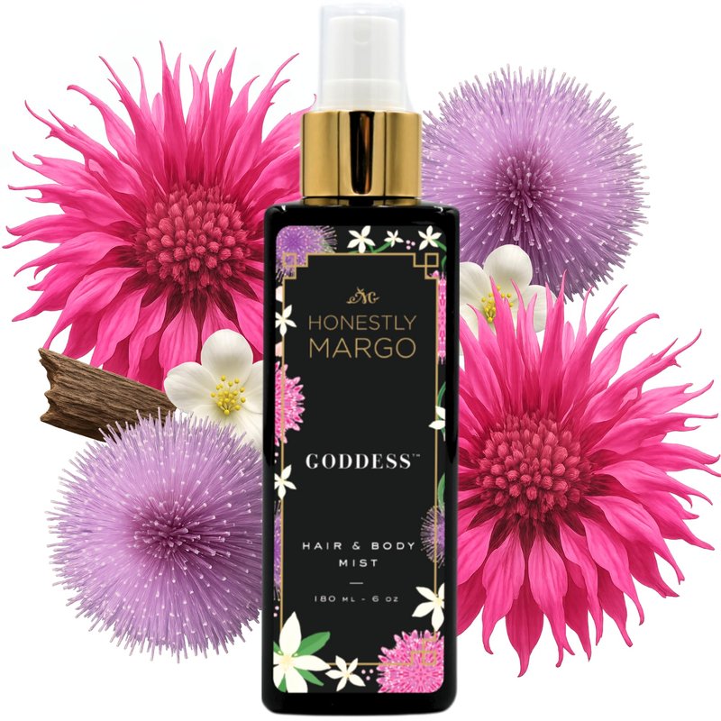 Honestly Margo Goddess Hair & Body Mist (6 Oz, Pack of 1) – Luxury Body & Hair Perfume for Women with Bergamot, Orange Blossom, Amber, Oud & Sandalwood – Body Spray for Women, Fragrance Mist