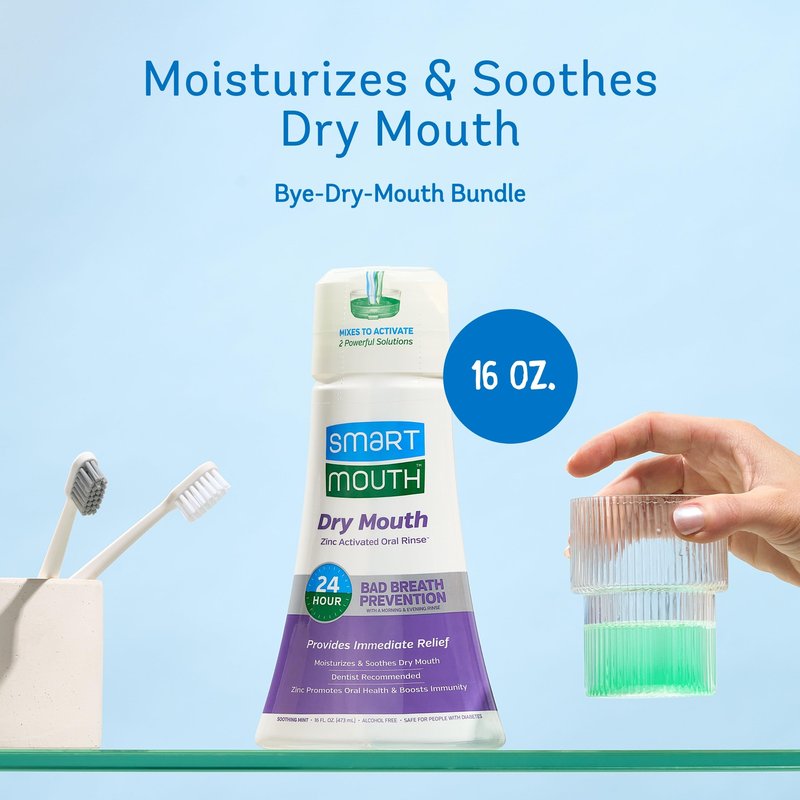 SmartMouth Dry Mouth Mouthwash, Mint, 16 Fluid Ounce