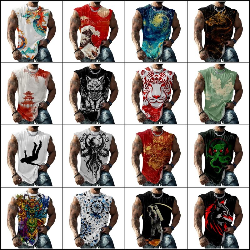 Graphic Tees Men Novelty Workout T Shirts Soft Collarless Loose Summer Tee Big Breathable Halloween Black,3XL