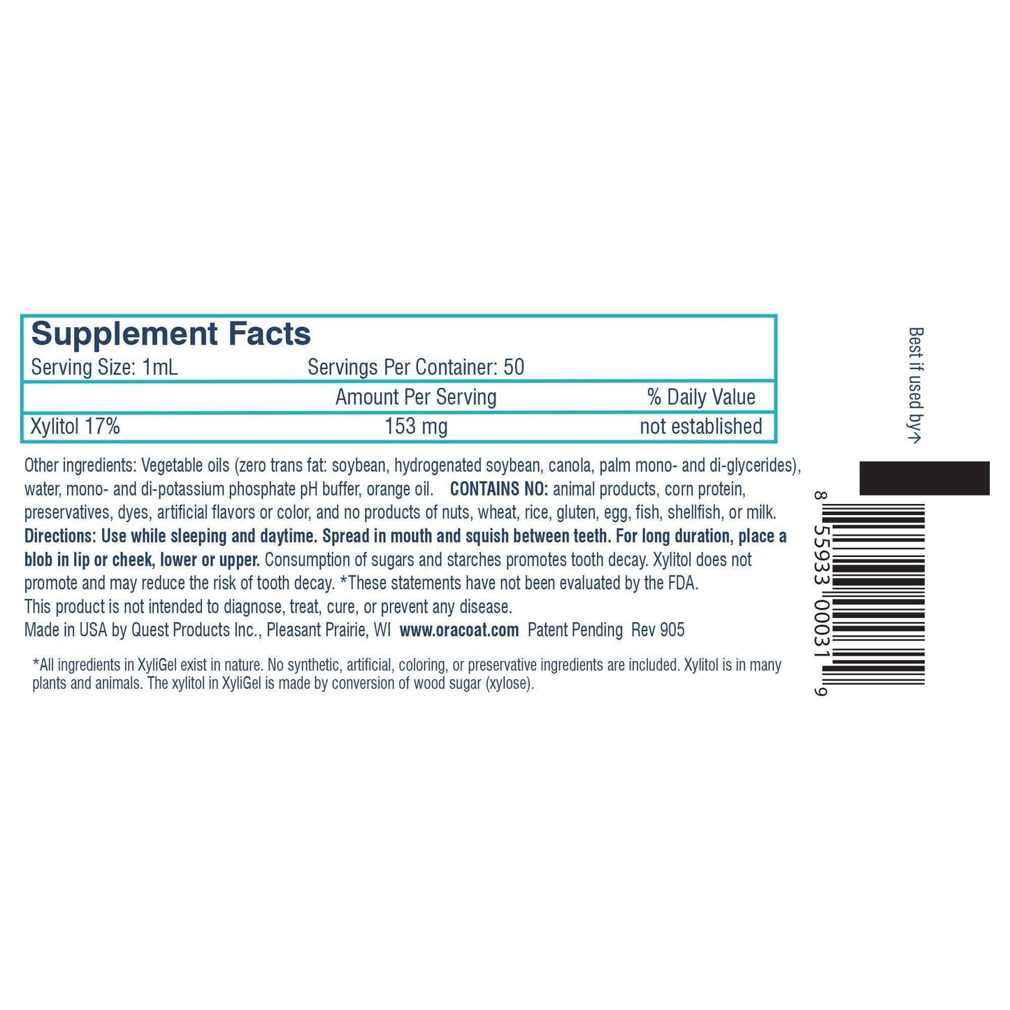 Oracoat Dry Mouth Relief Bundle Xyligel and Cinnamon 40 Count