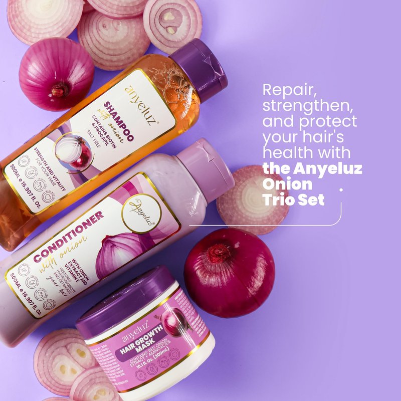 ANYELUZ Onion Hair Mask and Repair Therapy – Hydration, Strengthening, and Color Protection for Healthier Hair