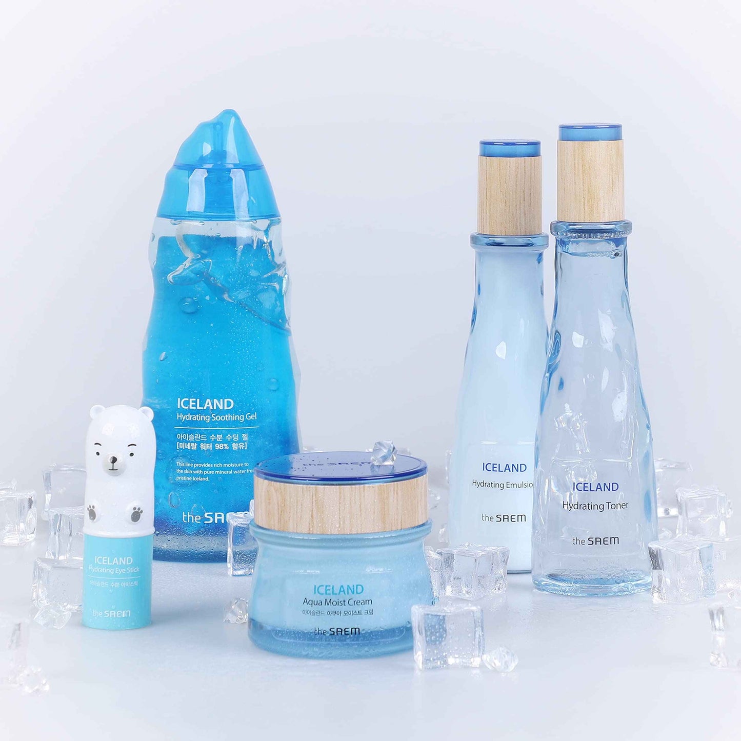 THESAEM Iceland Aqua Moist Cream 60ml - Moisture Coating Hydrating Facial Cream with Iceland Mineral Water for Dry Skin, Hypoallergenic Safe Formula