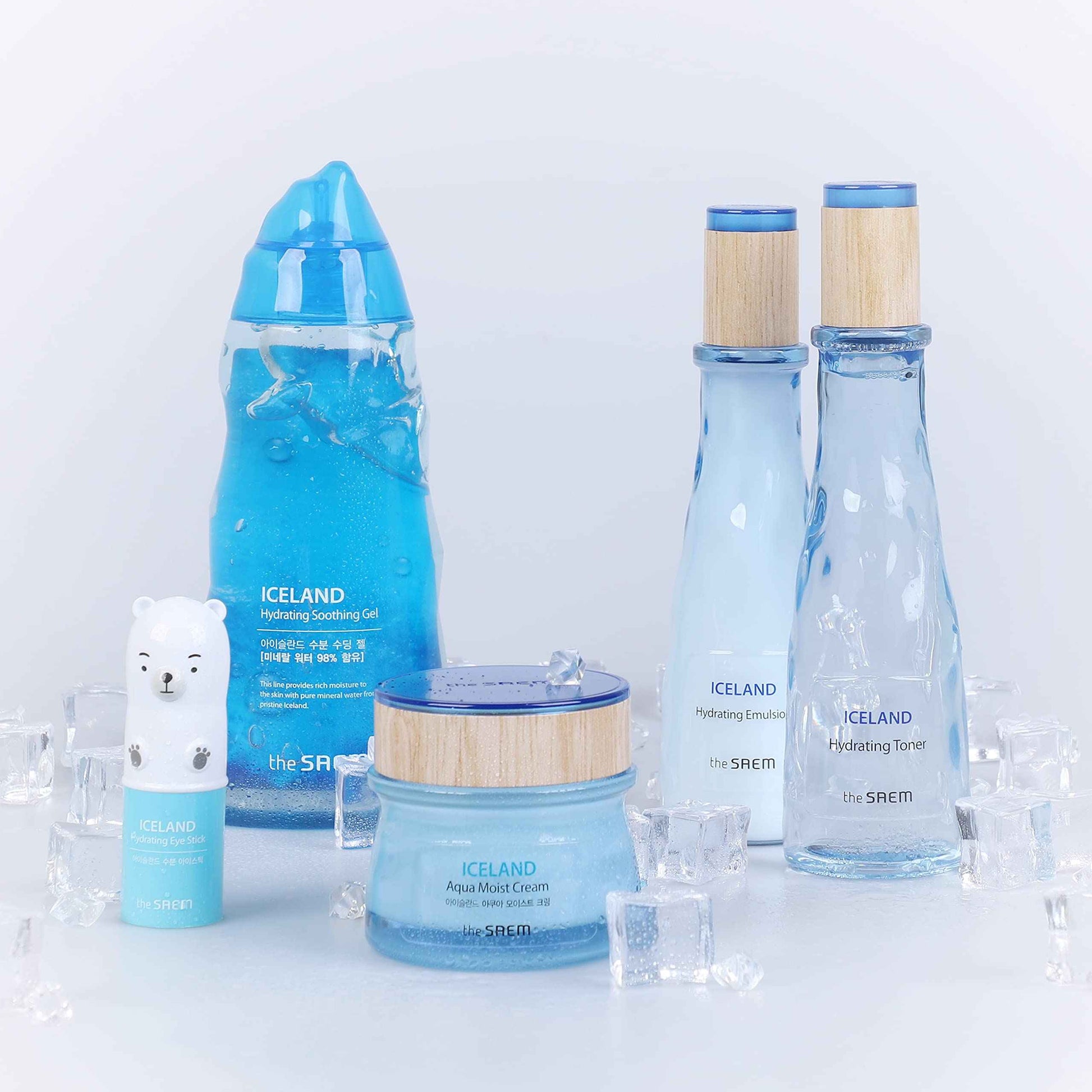 THESAEM Iceland Aqua Moist Cream 60ml - Moisture Coating Hydrating Facial Cream with Iceland Mineral Water for Dry Skin, Hypoallergenic Safe Formula