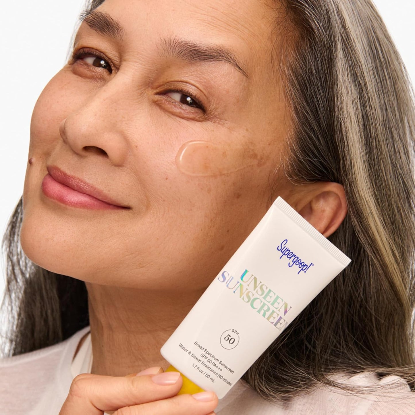 Supergoop! Unseen Sunscreen - Clear Invisible Face Sunscreen + Makeup Primer | Weightless Oil-Free Formula for All Skin Types