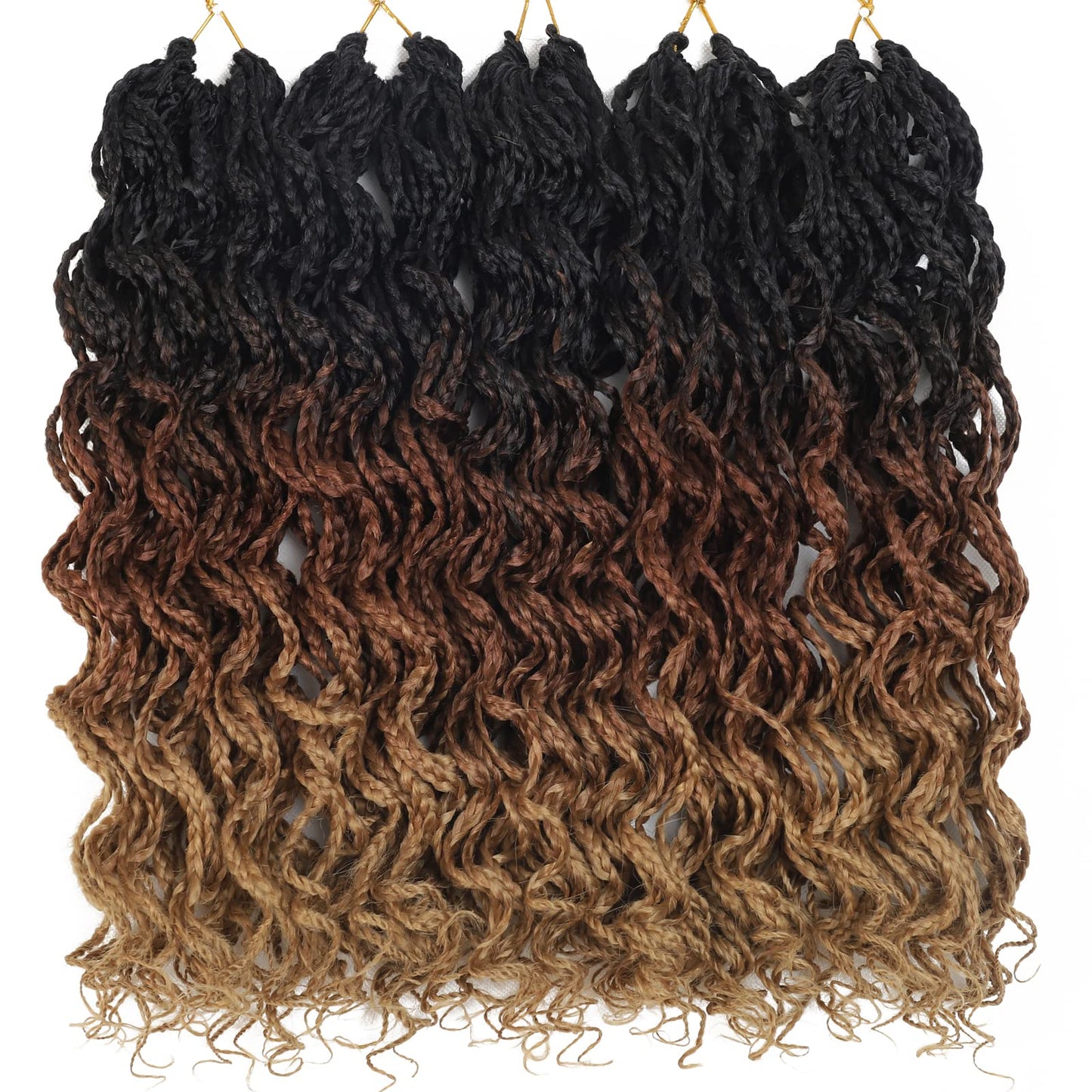 Goddess Box Braids Crochet Hair Curly Box Braid Pre Looped Crochet Hair
