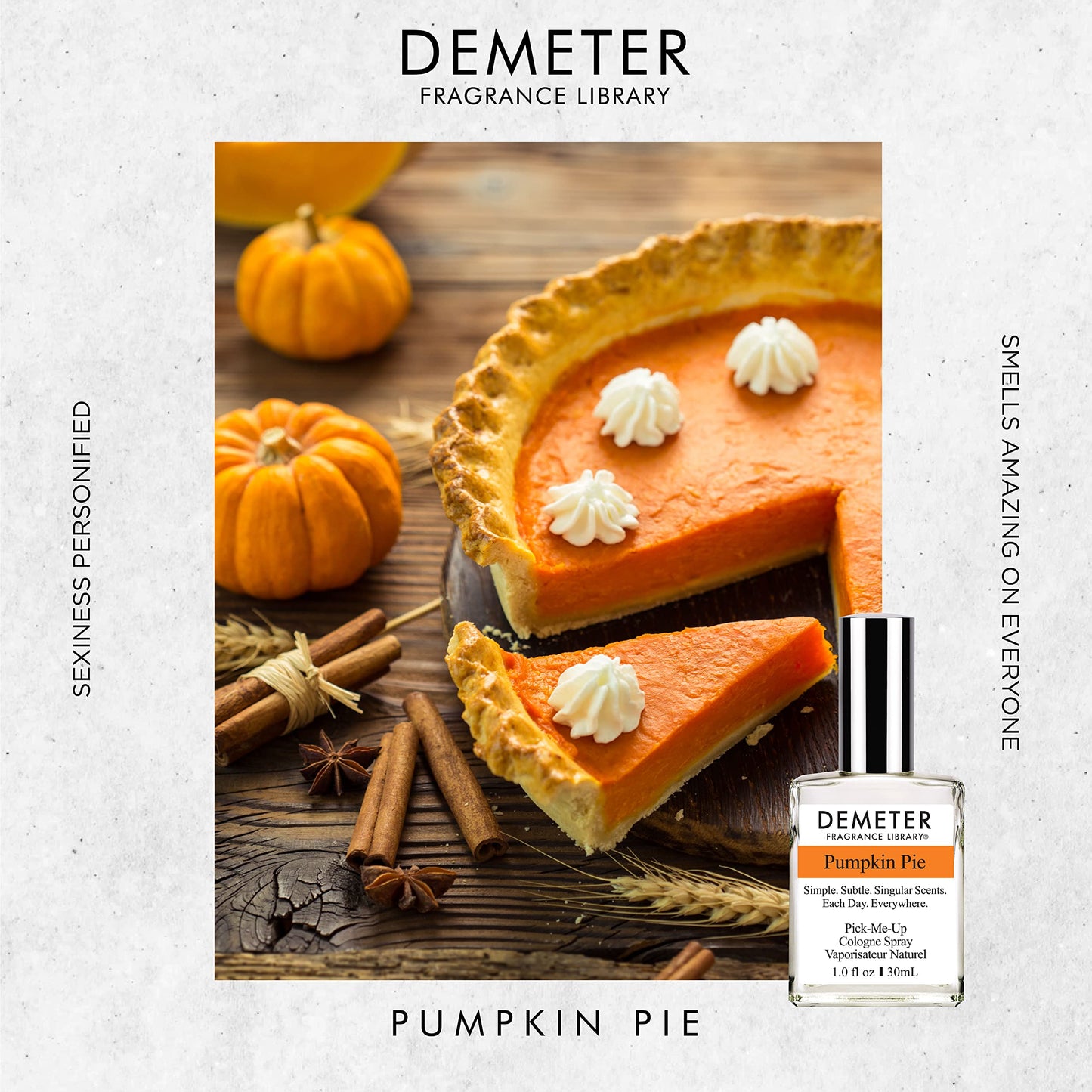DEMETER Natural Perfume Spray Cologne for Women and Men, Pumpkin Pie, 1 oz