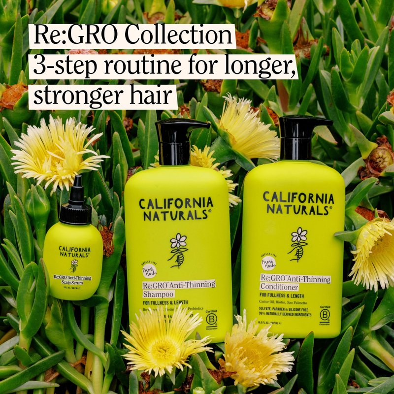 California Naturals Women's Re:GRO Anti-Thinning Scalp Serum, 5% Capixyl with Biotin, Caffeine & Castor and Rosemary Oil, Non-Sticky Cooling Formula, Vegan & Cruelty Free, 3oz