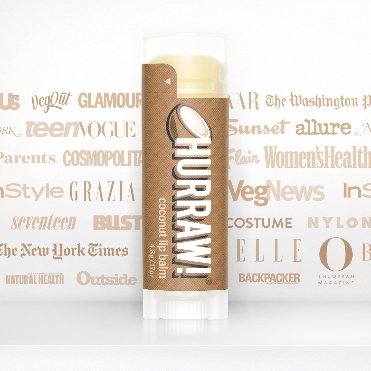 Hurraw! Coconut Lip Balm, 5 Pack: Organic, Certified Vegan, Cruelty and Gluten Free. Non-GMO, 100% Natural Ingredients. Bee, Shea, Soy and Palm Free. Made in USA