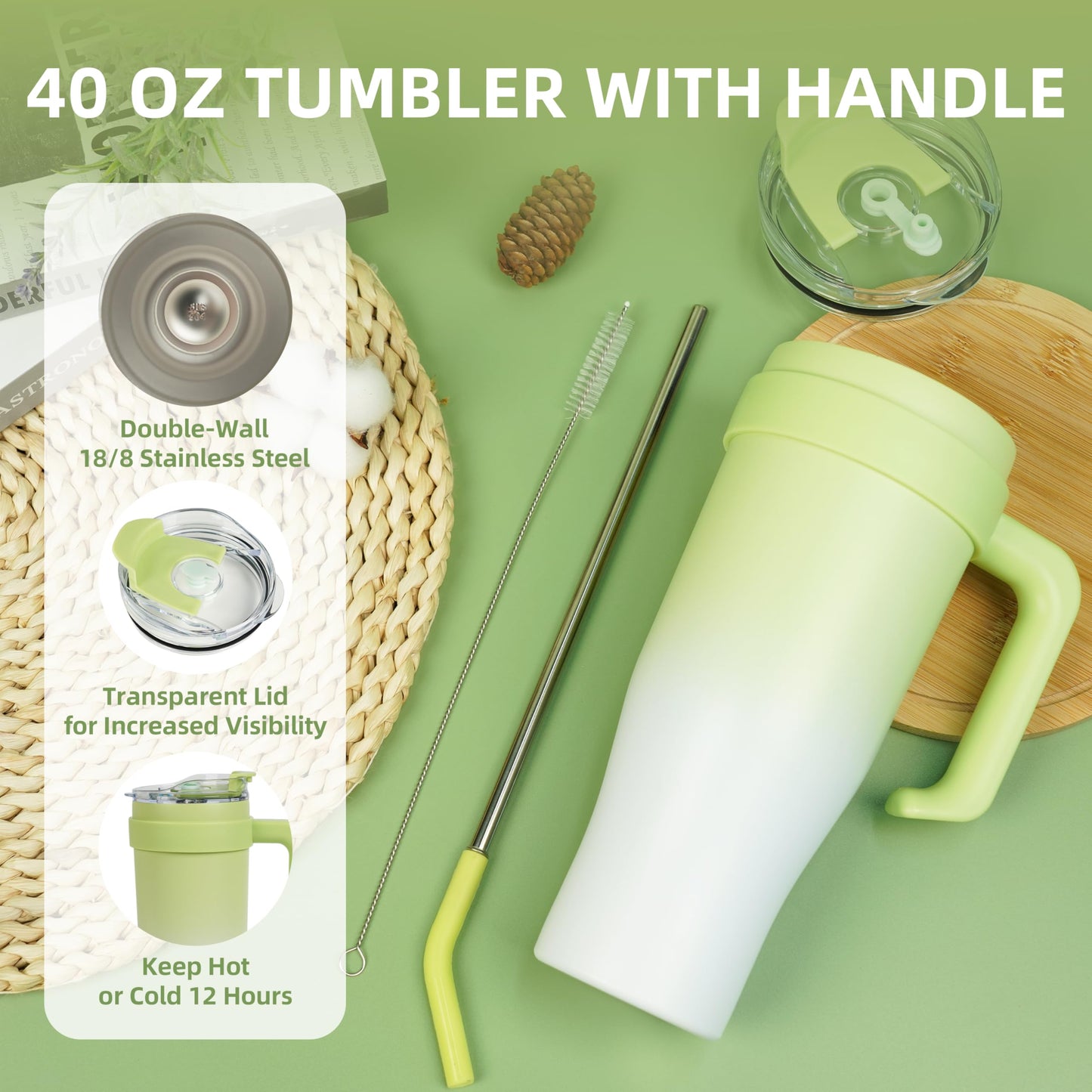 Get Well Soon Gifts for Women，Post Surgery Recovery Gifts with 40 OZ Tumbler & Flannel Blanket, Thinking of You Care Package for Her, Relaxing Self Care Kit with Sage Candle, Soap & Eye Mask