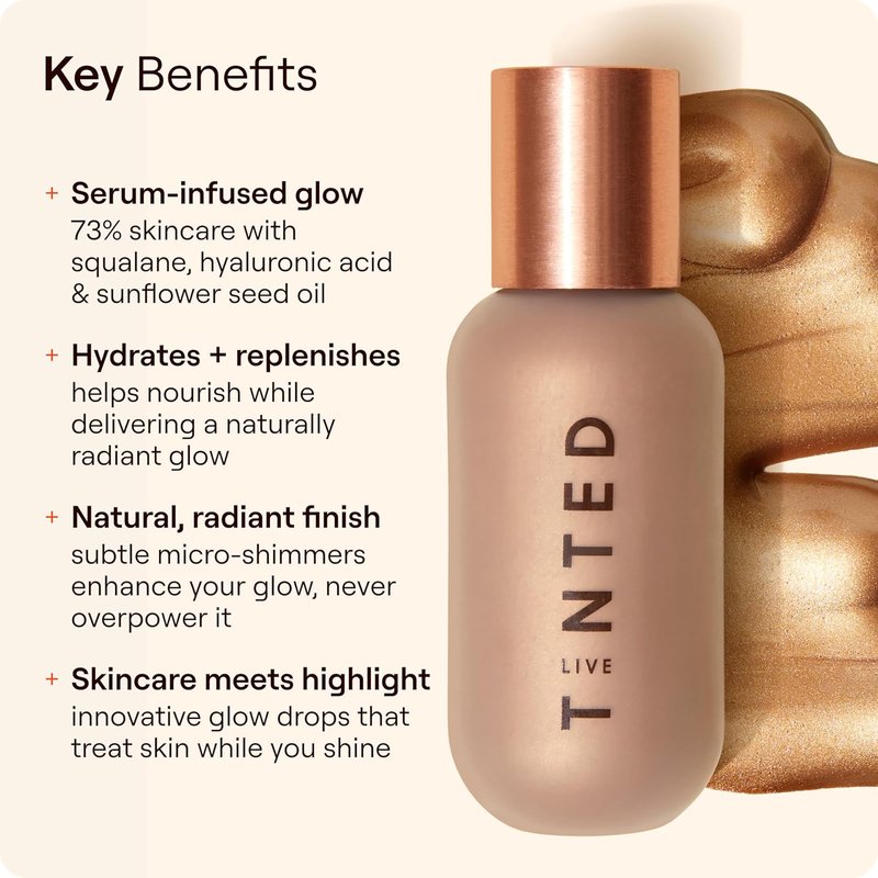 Live Tinted Hueglow Liquid Highlighter Drops - Lightweight Serum for Natural Radiance | Dawn, 1.7 fl oz / 50 mL