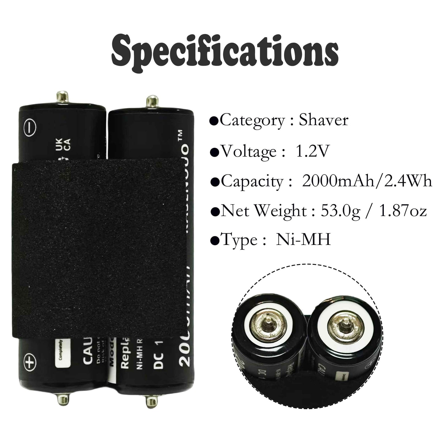 TAWUZUOR Replacement Battery Compatible with ER-148 ES-2059 ERFGP72 ER-1510, Braun Smart Control3 4775 Flex XP 5610 Electric Shaver 1.2V/2000mAh