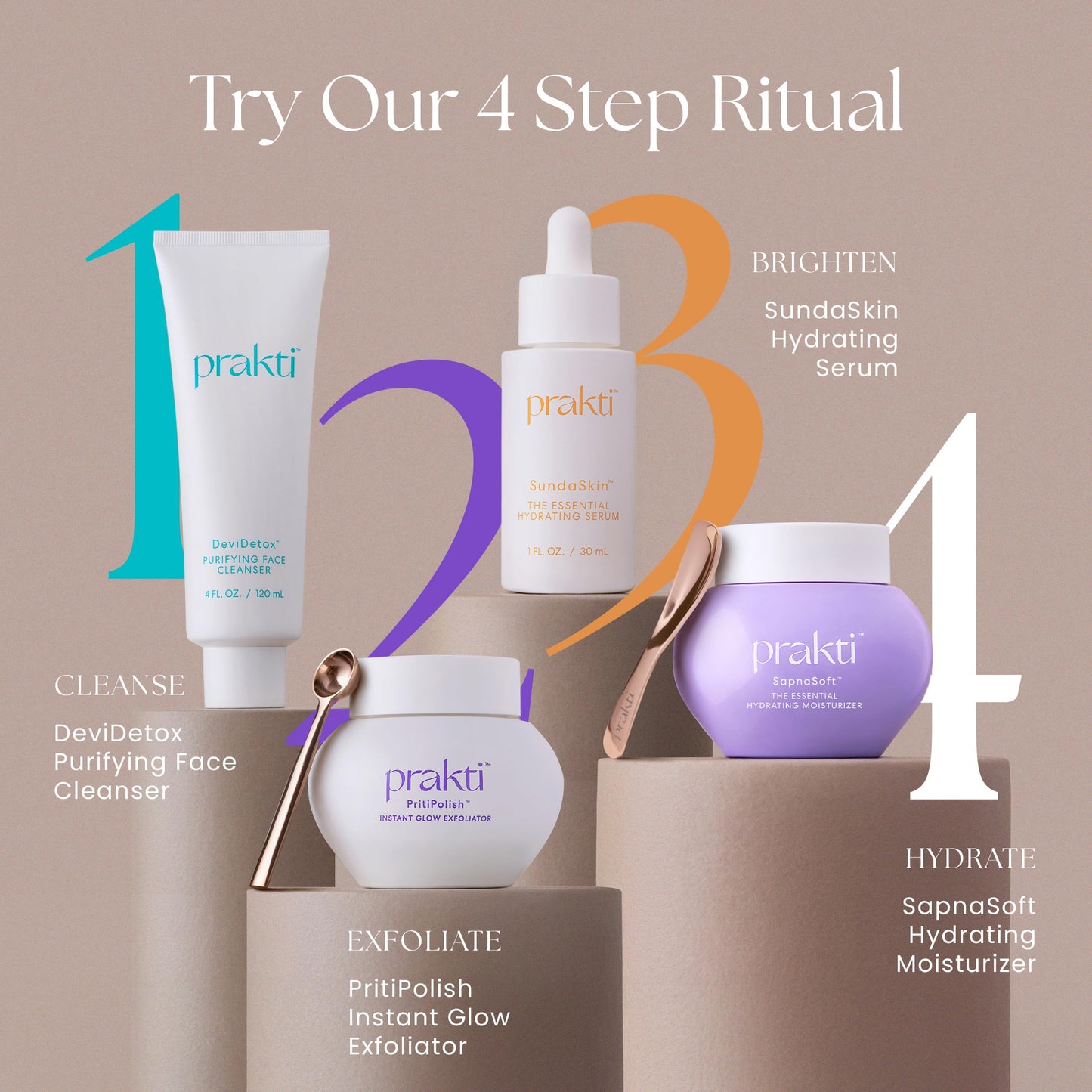 Prakti PritiPolish Instant Glow Exfoliator, Gentle Facial Scrub Clears & Minimizes Pores, Instantly Smooths & Softens with Natural AHAs, 1 oz