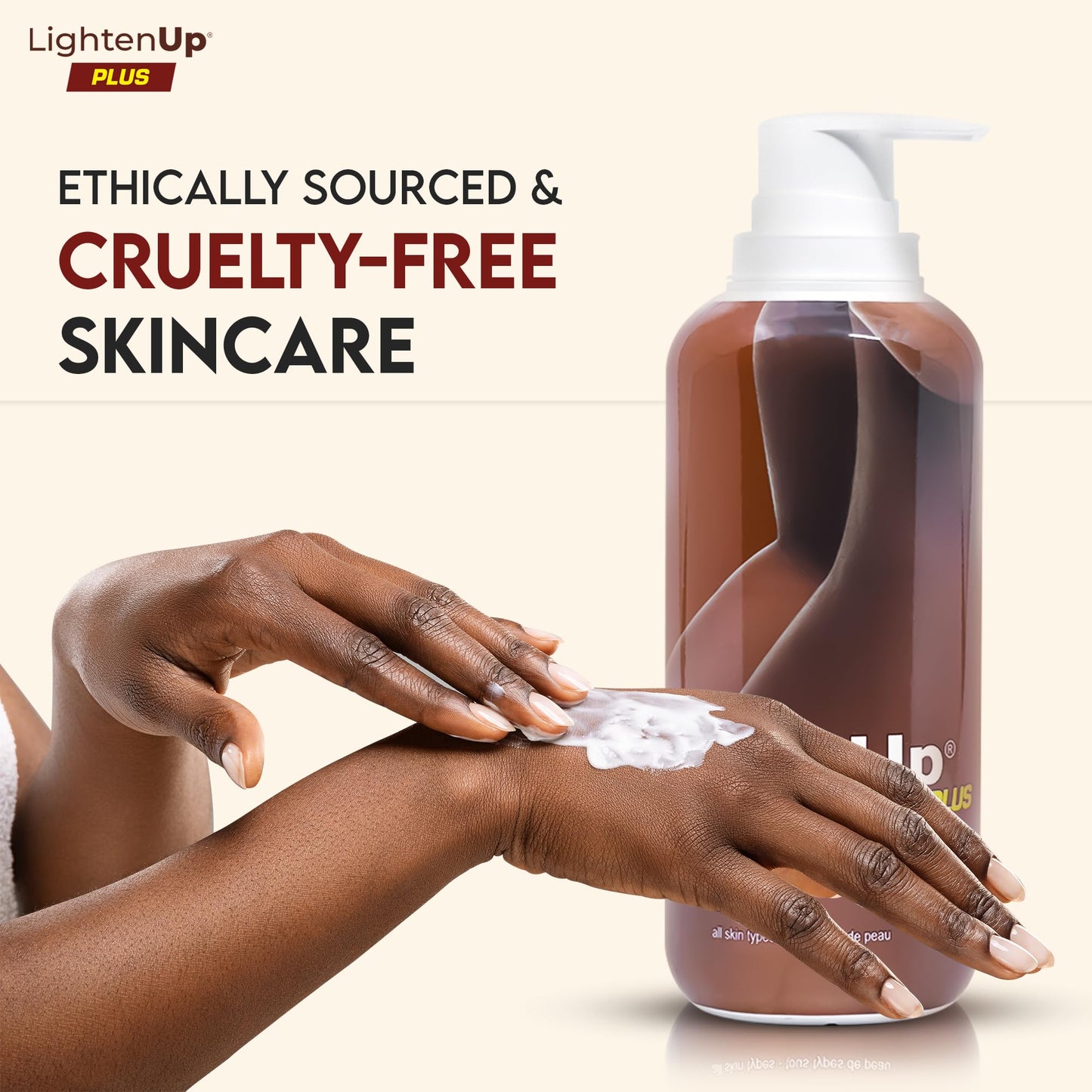 Lighten-Up Skin Brightening Lotion - 13.5 Fl oz / 400ml - Moisturizing, Hydrating Body Lotion for Body, Knees, Elbows, Hands, Underarms, with Jamaican Castor Oil and Shea Butter