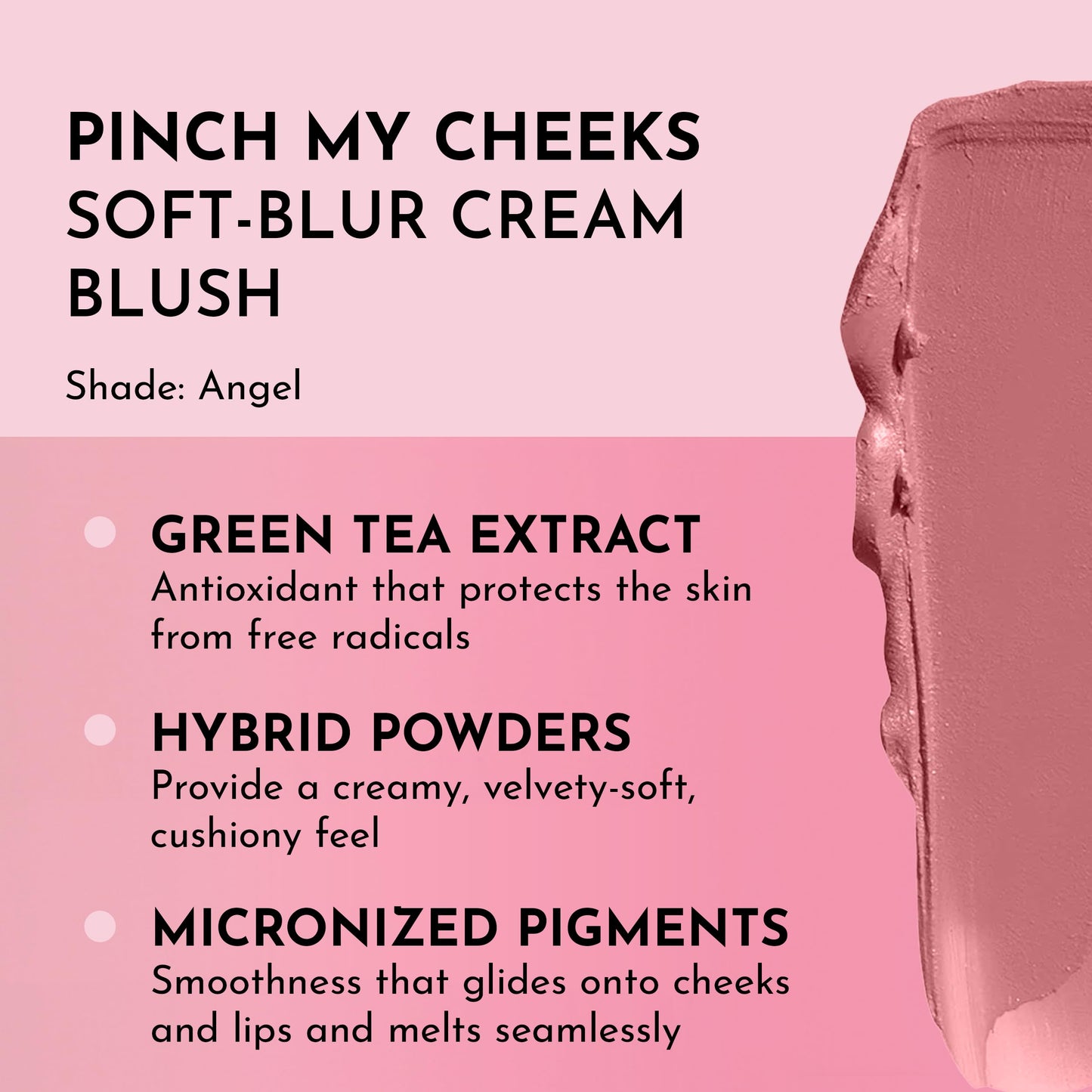 LAWLESS Pinch My Cheeks Soft-Blur Cream Blush - Angel - Premium Blush with Natural Ingredients to Re-Energize and Protect the Skin While Imparting a Soft, Cloudy Finish - 0.18 oz