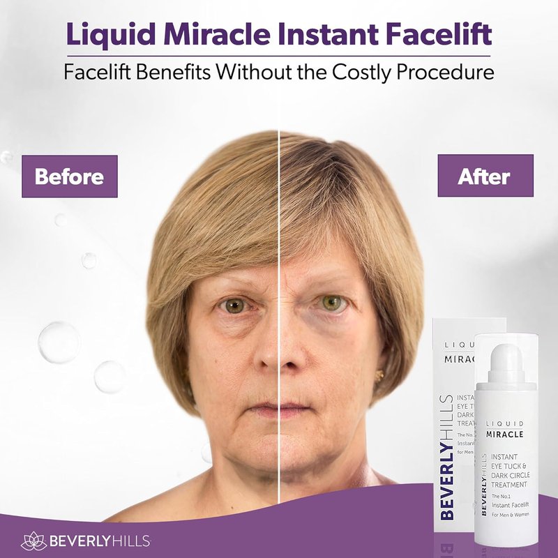 Instant Facelift Eye Serum - Anti-Aging Treatment for Dark Circles, Puffiness & Wrinkles | 30mL (120-Day Supply)