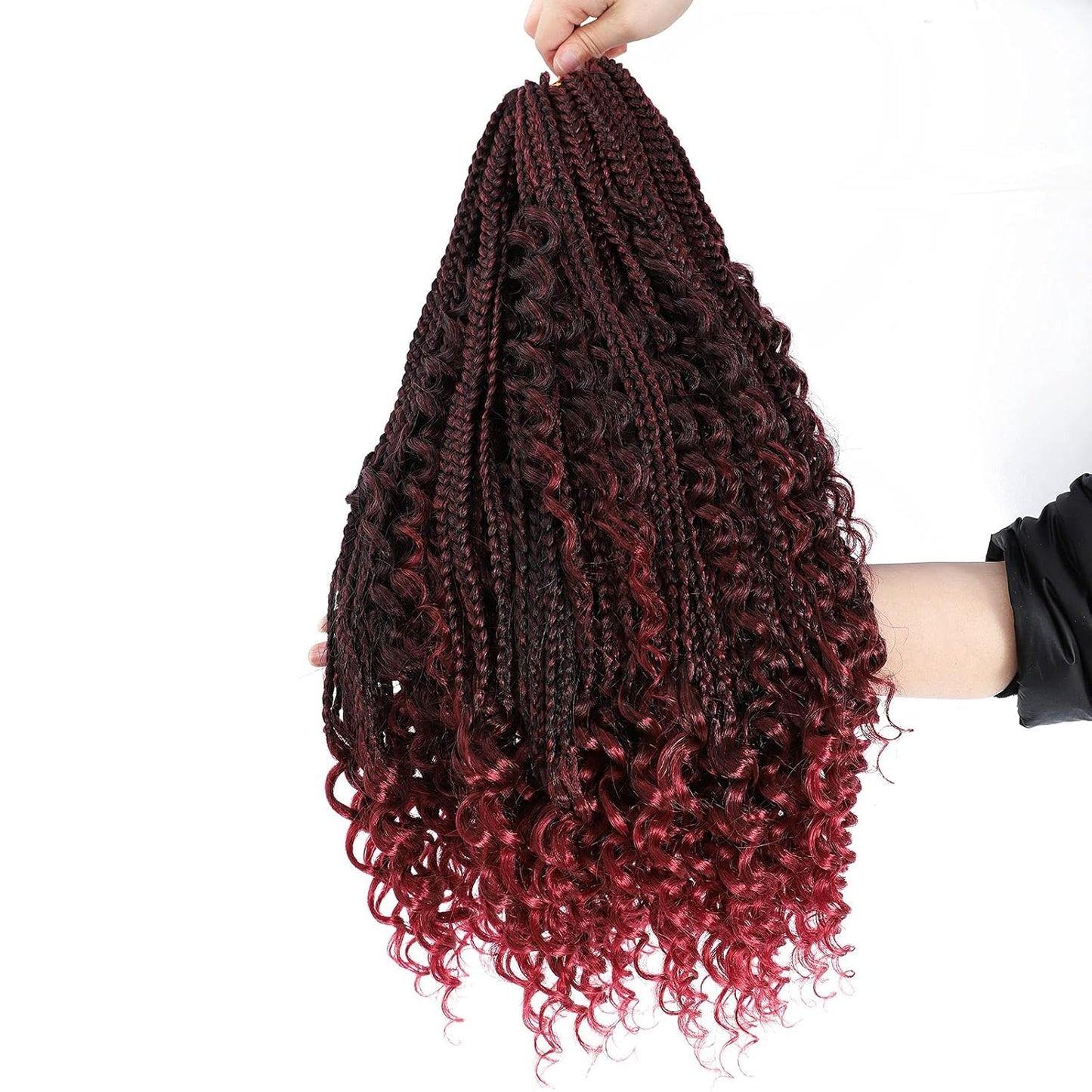 Goddess Curly Ends 22-Inch Bohomian Crochet Braids - 144 Strands Synthetic Hair Extensions | TBUG Color