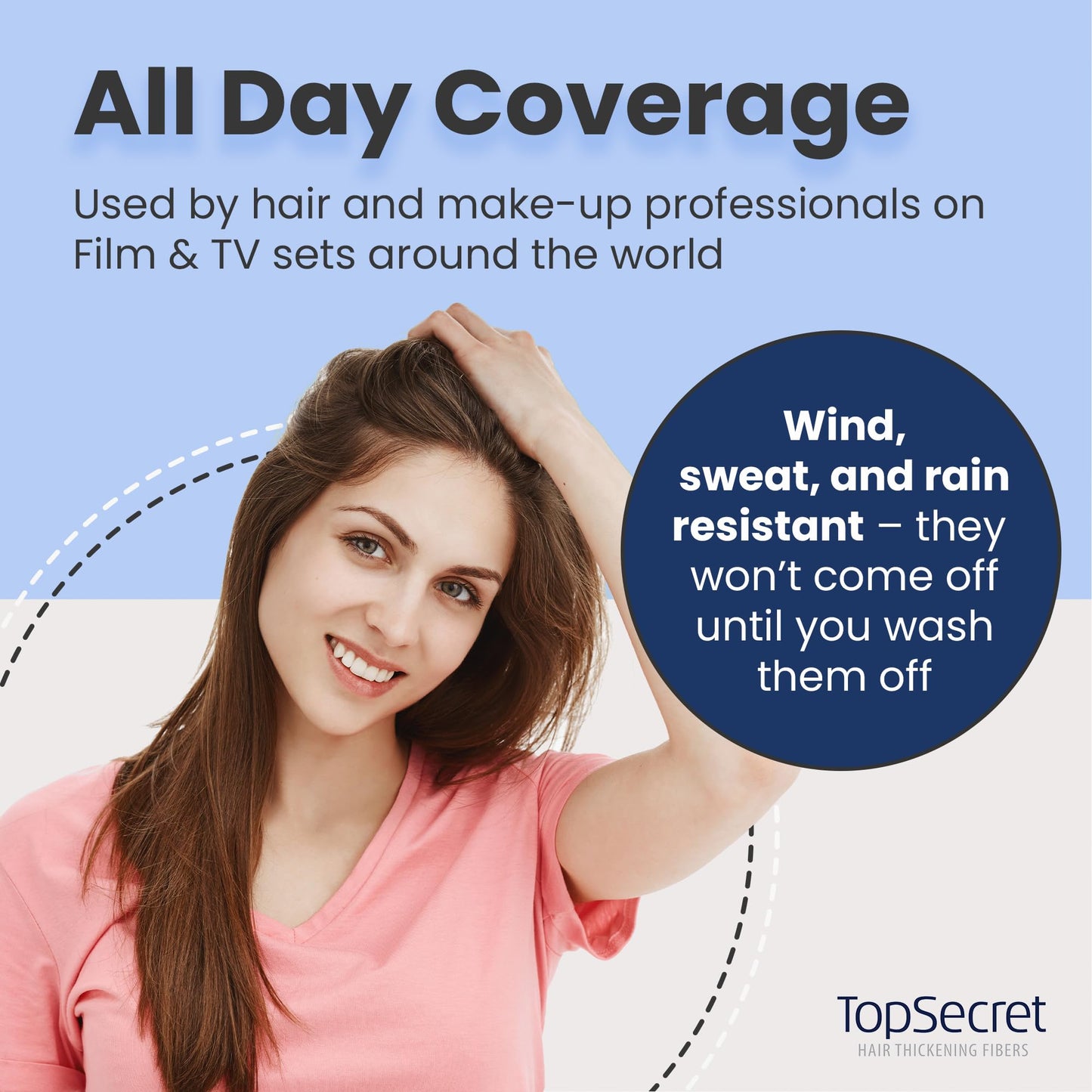 Top Secret Hair Thickening Building Fibers Applicator Included - Undetectable & Natural Hair Filler for Men & Women - Instantly Fill In Thinning Hair - Weather & Sweat Resistant (Dark Brown, Regular)