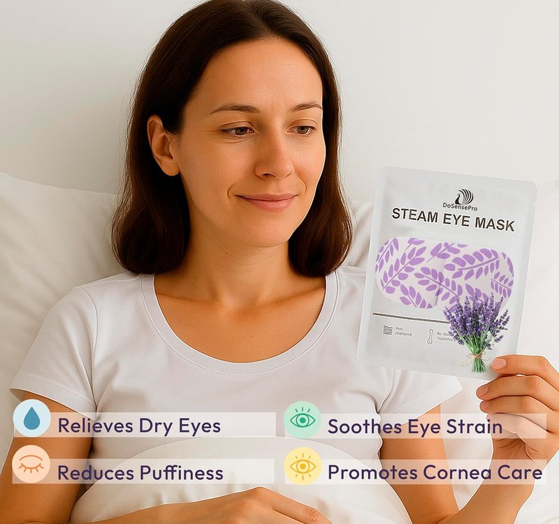 Steam Eye Mask - Lavender Self-Heating Compress for Dry Eyes & Puffiness Relief | 16 Pack