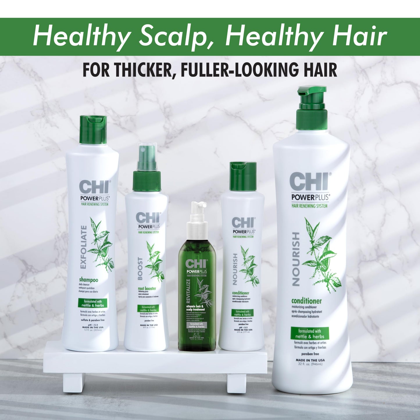 CHI PowerPlus Exfoliating Shampoo, Hair Renewal System For A Healthy Scalp, Delivers Weightless Shine, For Versatile Styling & All Hair Types, 32 Oz