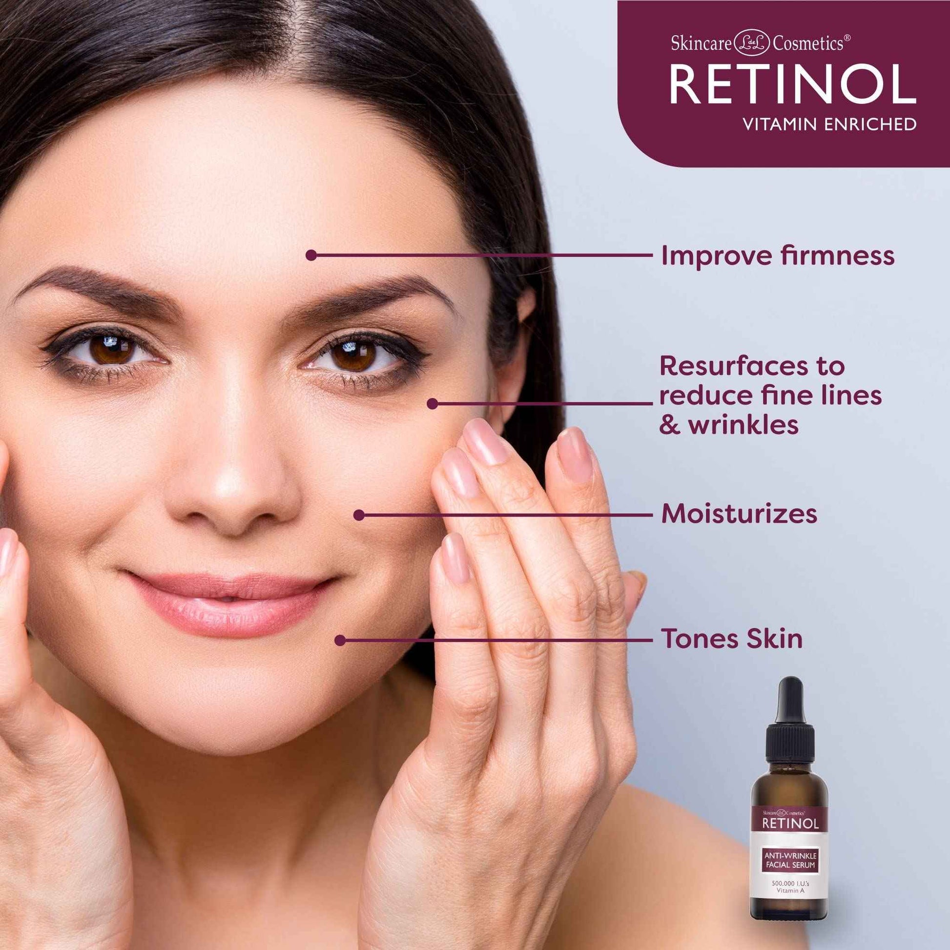 LIVAURA Retinol Anti-Wrinkle Facial Serum – Vitamin A Concentrate Improves Skin’s Elasticity & Tone and Minimizes Appearance of Fine Lines & Wrinkles – Look Younger With The Age-Defying
