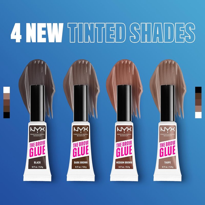 NYX The Brow Glue | Extreme Hold Tinted Eyebrow Gel for Perfectly Shaped Brows - Dark Brown