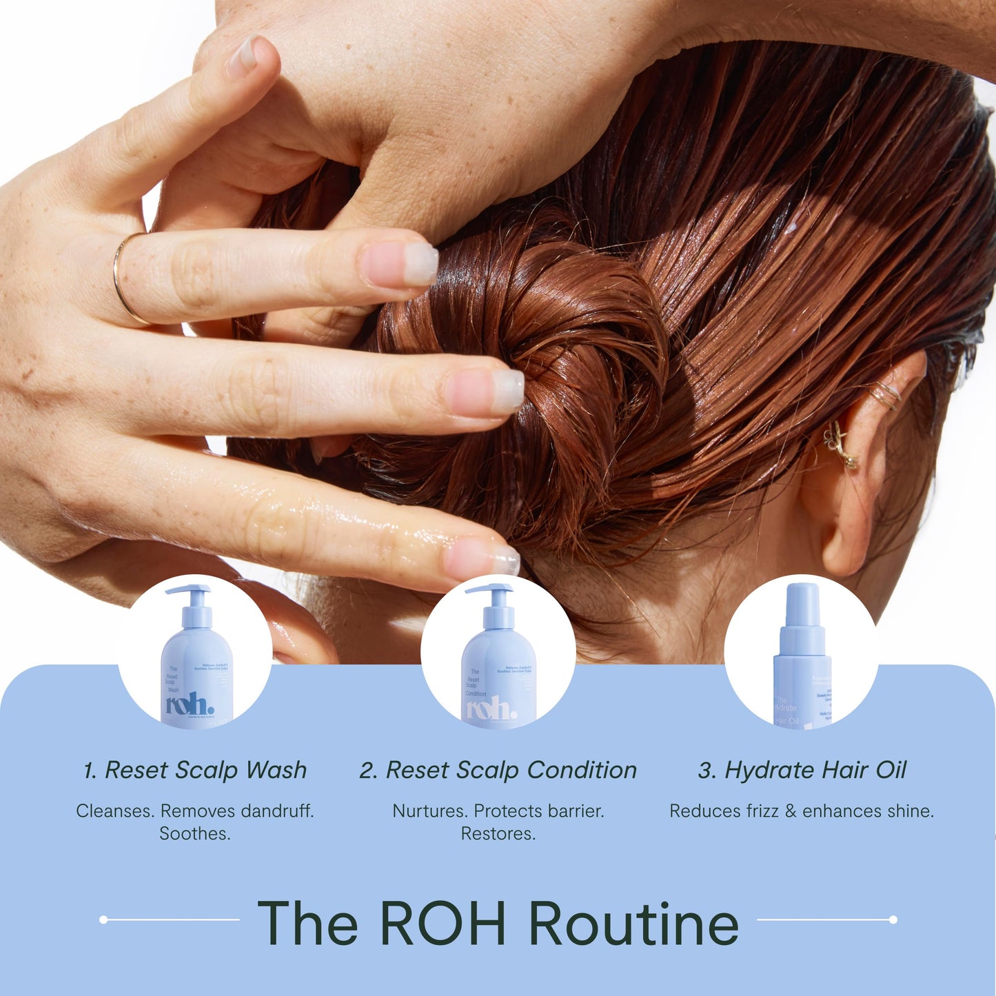 ROH Hydrate Hair Oil 60ml - Hydration & moisture for dry and dehydrated hair, Cruelty-Free