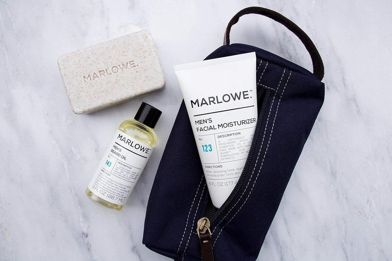 Marlowe No. 102 Men's Body Scrub Soap - Exfoliating Bar with Green Tea Extract | 7oz Variety Pack of 3 Scents