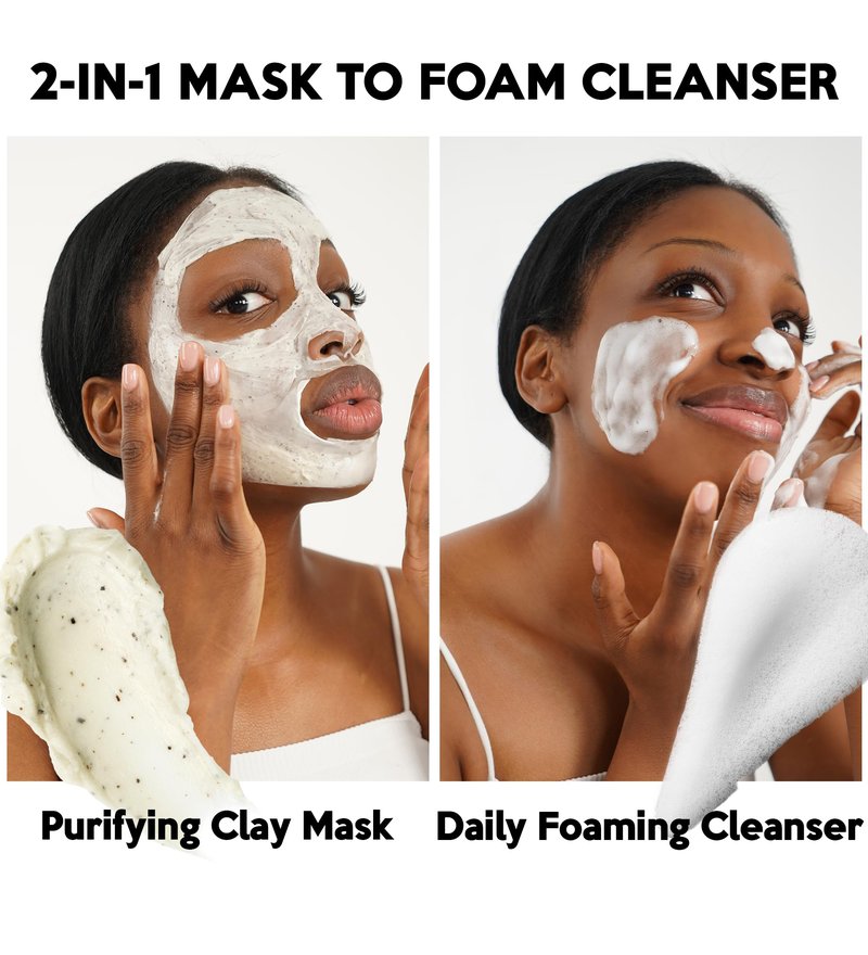 Troubless CLEAR PLUS Smooth Whipped Cleanser – Korean Skin Care Mask-to-Foam Facial Cleanser w/Vitamin C, Mung Bean, Kaolin Clay & PHA – Pore-Refining & Hydrating Face Wash (2.70 fl oz)