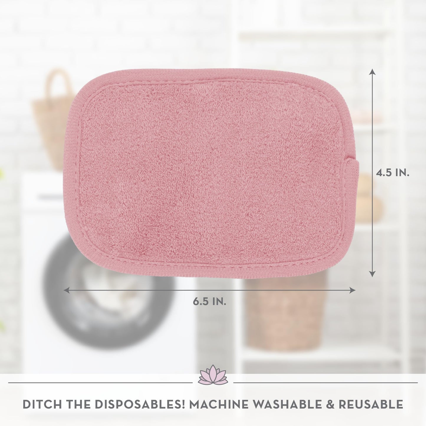 S&T INC. Makeup Remove Wipes, 7 Pack + Bag, 4.5" x 6.5", Assorted Colors