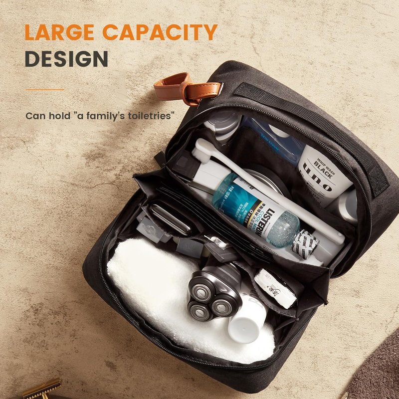 Toiletry Bag for Men, Travel Bag for Toiletries, Hanging Accordion Design with Wide Opening, Waterproof Large Capacity Storage Bag