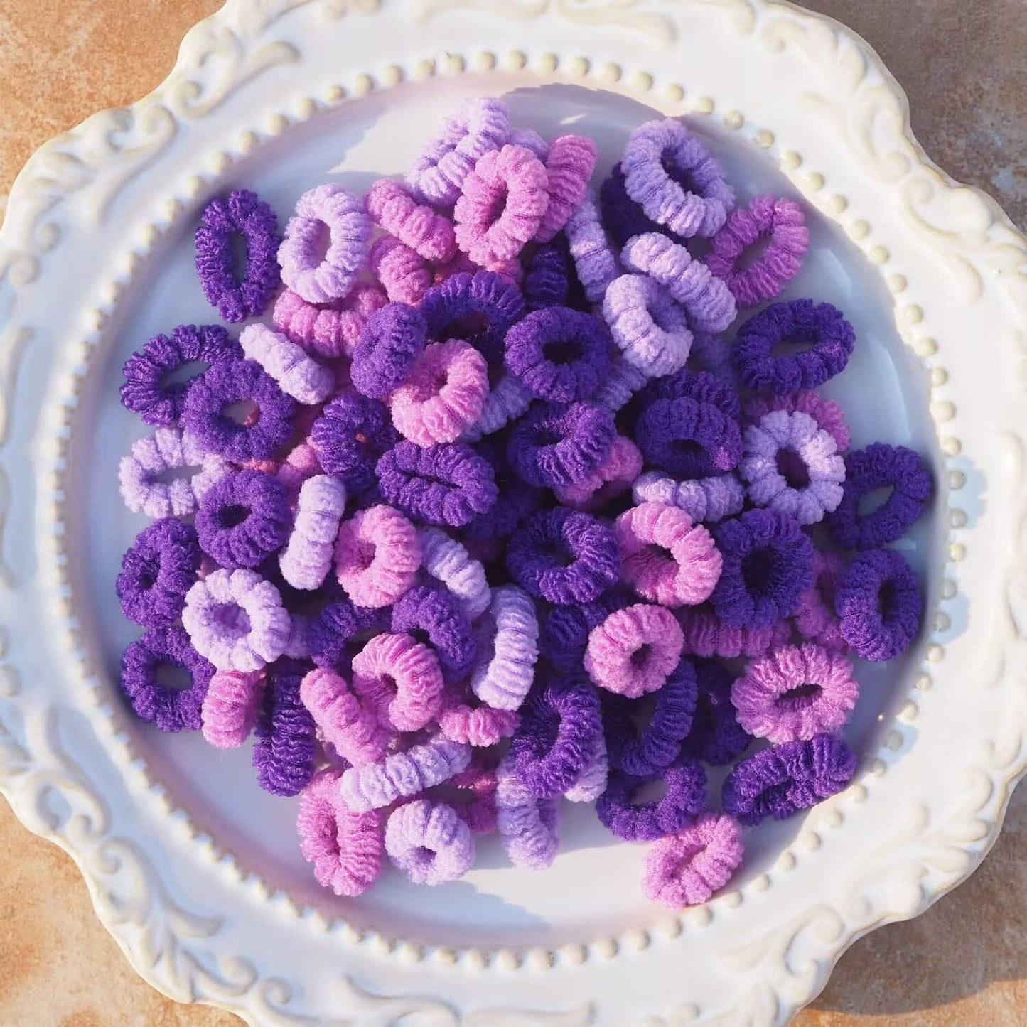 Baby Hair Ties, Bloom Toddler Hair Ties No Damage, 120pcs,Age 0-8,Ponytail Holder for Little Girls Hair Accessories, Elastic Thin Soft Hair Bands No Crease, Mini Hair Scrunchies
