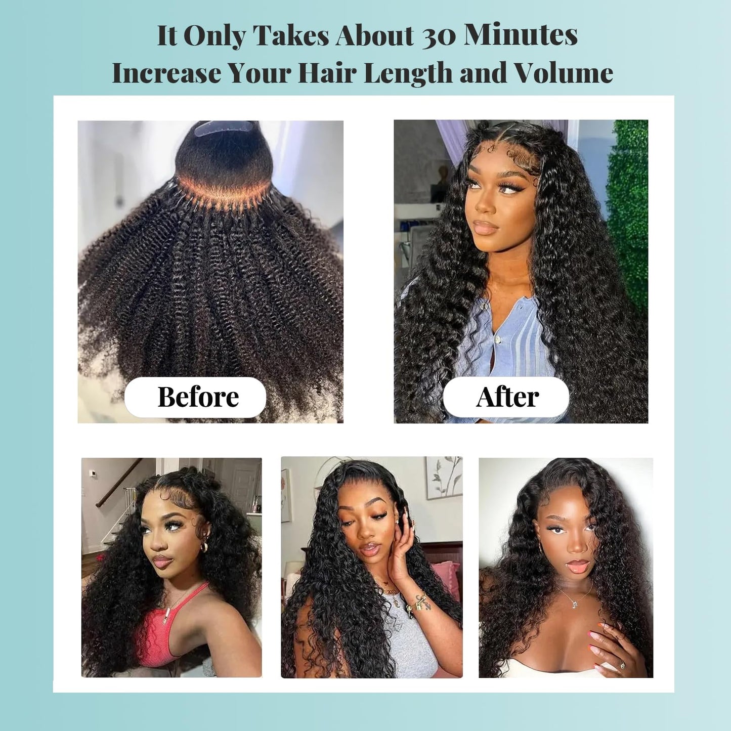 I Tip Hair Extensions Human Hair Deep Wave Microlink Hair Extensions Brazilian Virgin Hair Cold Fusion Stick Tip Extension Full Ends 50g 100 Strands 14 Inch