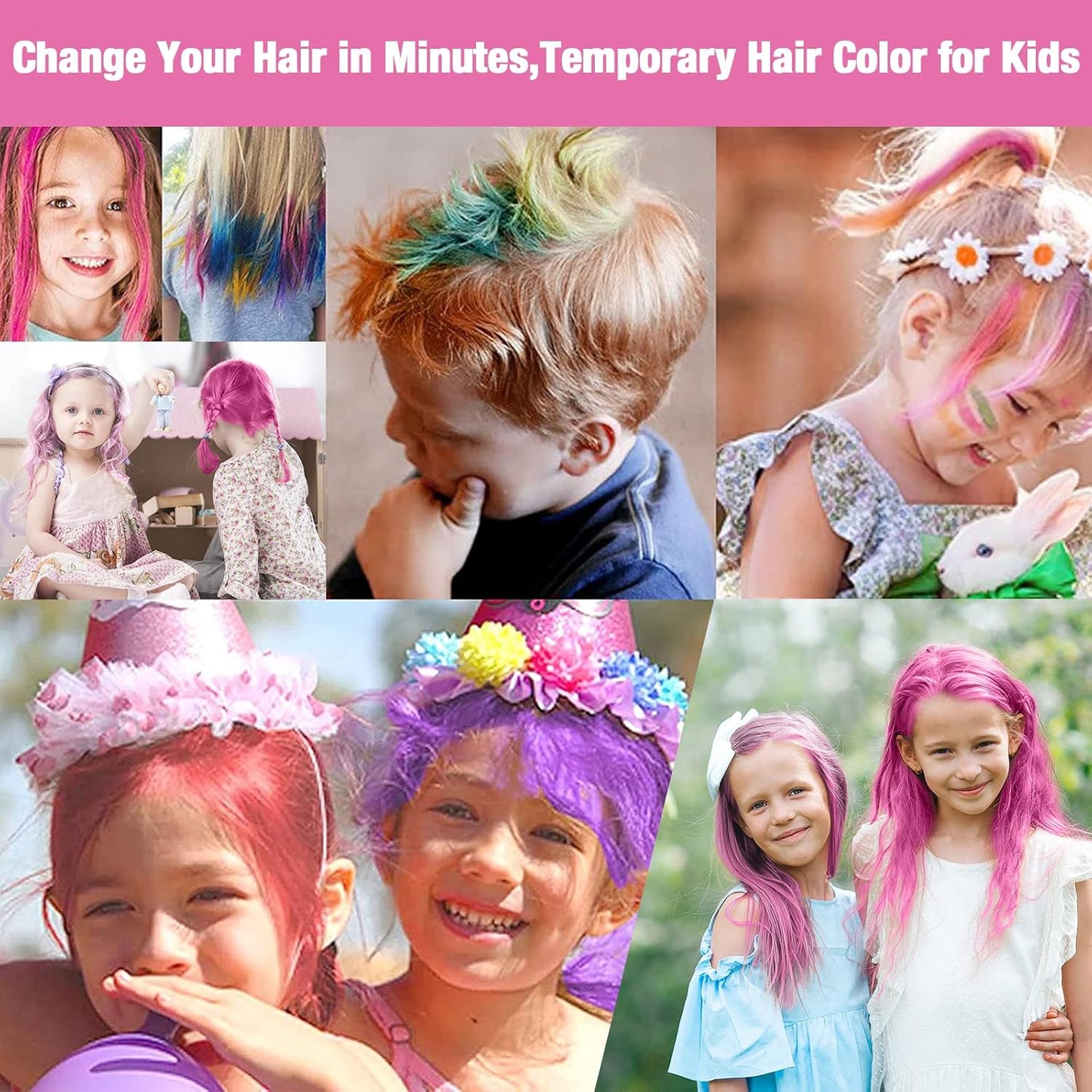 Temporary Hair Color for Kids, Ultikare Orange Hair Dye Washable Natural Hair Wax Color Chalk Mud Cream DIY Hairstyle Clay For Dark Hair Halloween, Cosplay, Party, Christmas Gift Girls 3.4 Fl Oz