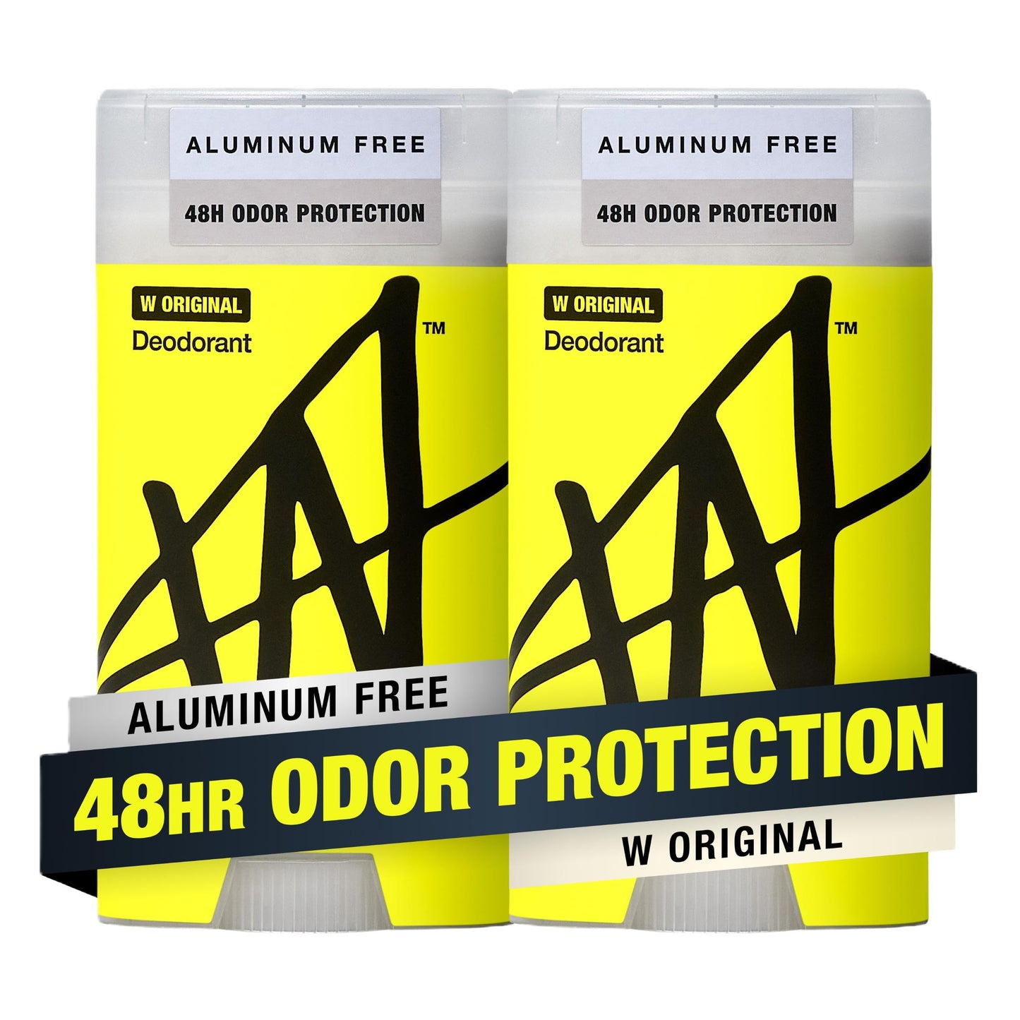 W by Jake Paul Aluminum-Free Deodorant, Odor Blocking, Vitamin-Infused Deodorant for Men - W Original 2.6 oz (Pack of 2)