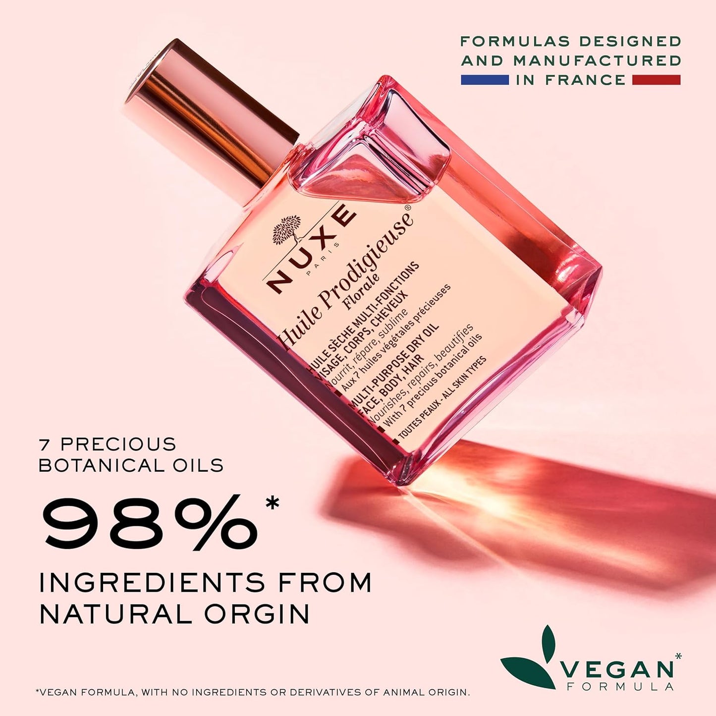 NUXE Huile Prodigieuse Floral - Multi-Use Oil for Body, Face & Hair | Hydrating & Radiant Glow
