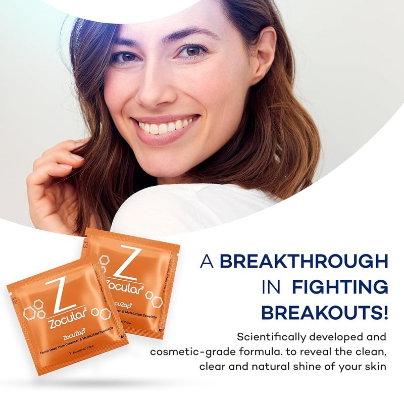 Zocular Moisturizing Face Wipes - Gentle Makeup Removal & Exfoliation with Natural Okra Complex | 30 Count