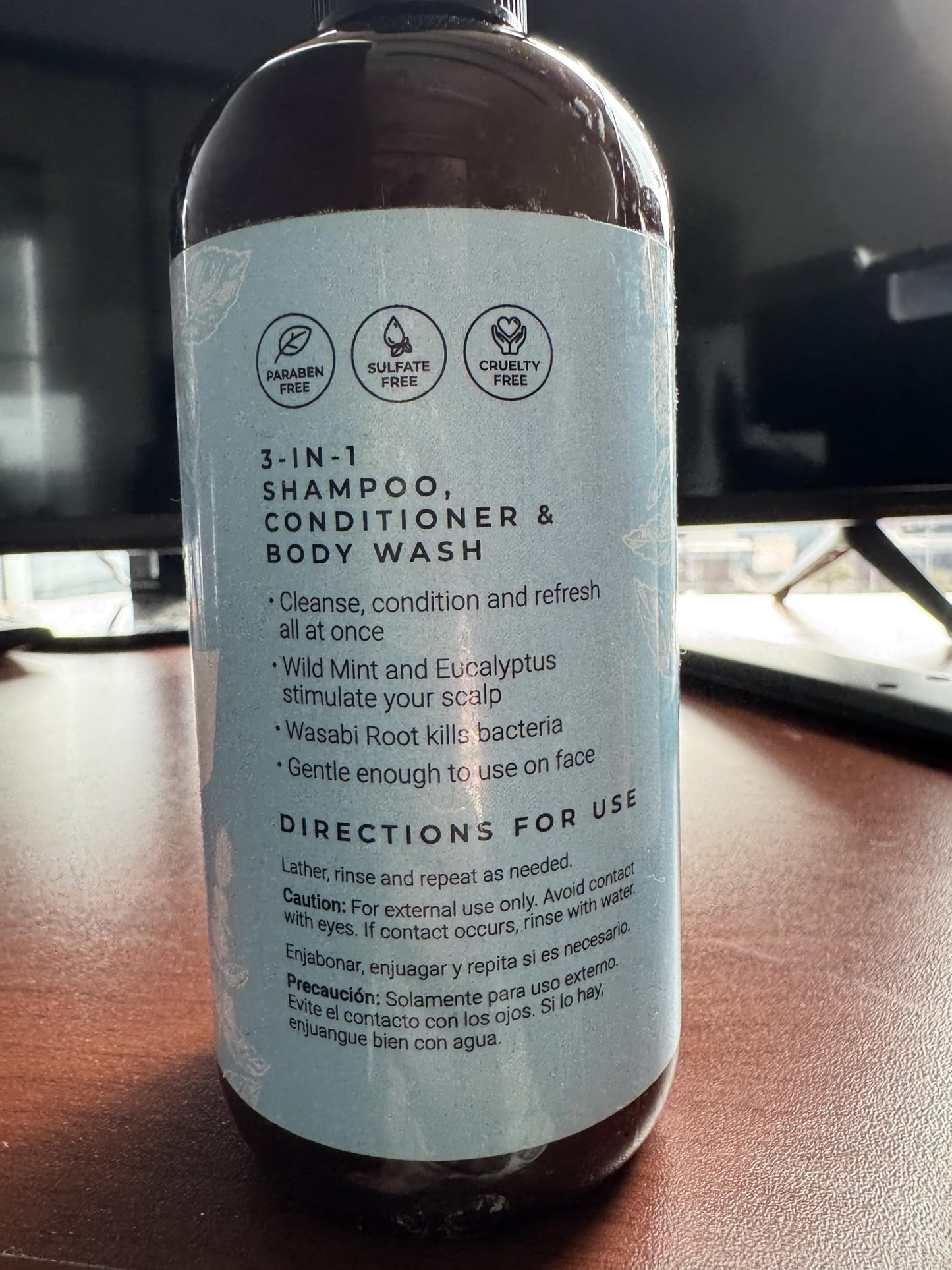 CIBU Shampoo, Conditioner & Body Wash 30021, 11.83 fl oz (350 ml), Sulfate-Free, Fresh Scent, For All Skin & Hair Types, Men/Women Hair, Body, Face & Bubble Bath