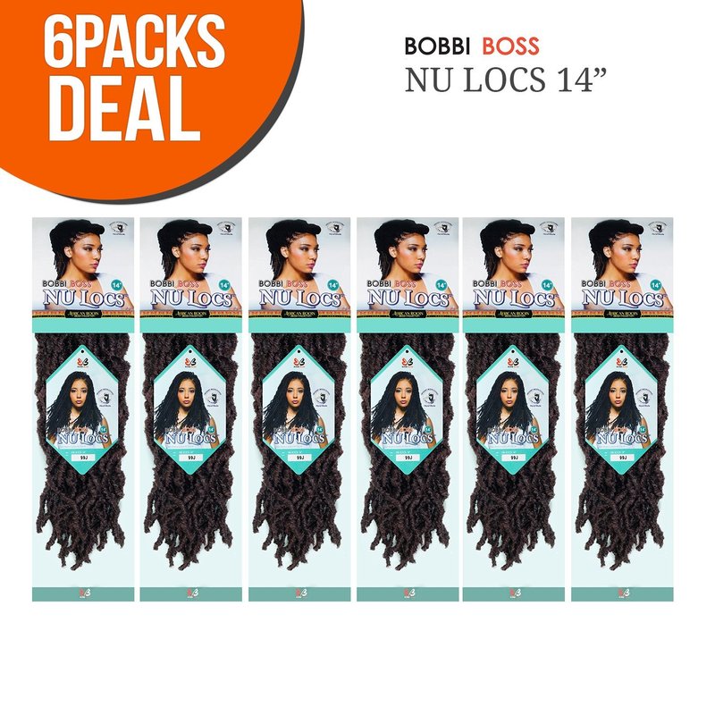 Bobbi Boss Synthetic Hair Crochet Braids African Roots Braid Collection Nu Locs 14" (6-PACK, M27/GOLD)