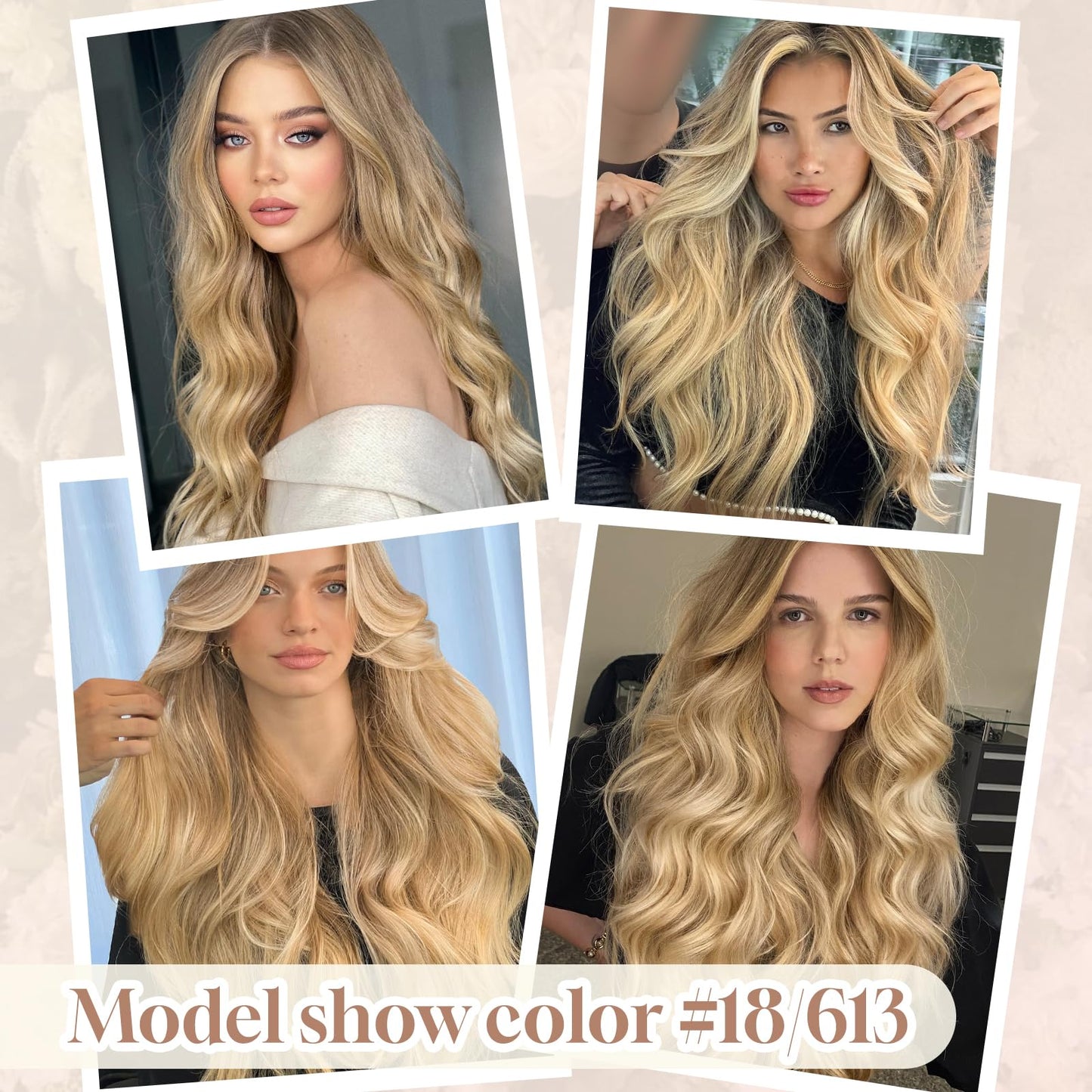MioYio Microlink Hair Extensions Human Hair 18613 Blonde 30g/43s/Pack 14inch Microbead Micro Loop Hair Extensions Real Human Soft and Glossy Longer Life