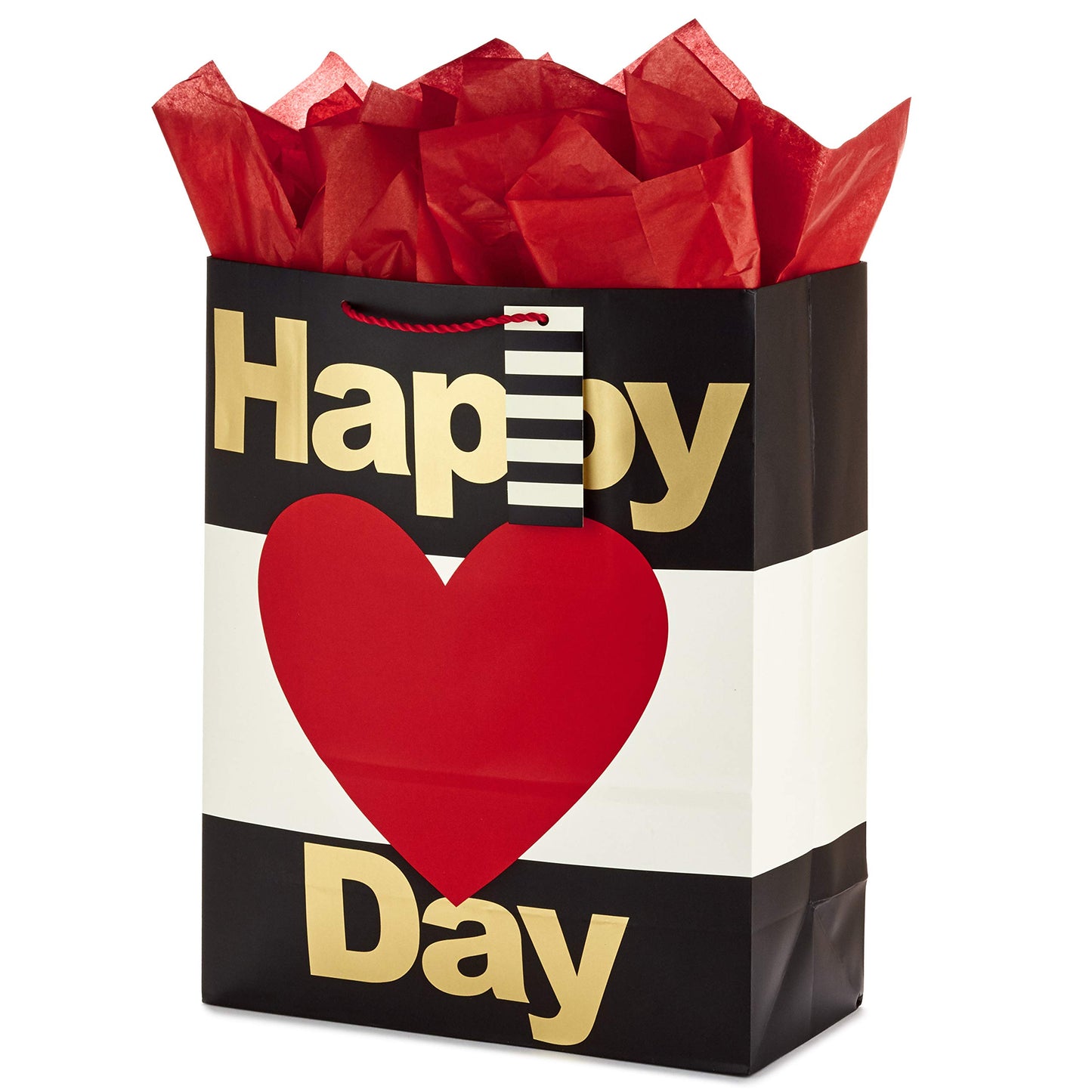 Hallmark 15.5" Extra-Large Valentine's Day Gift Bag With Tissue Paper (Happy Heart Day)