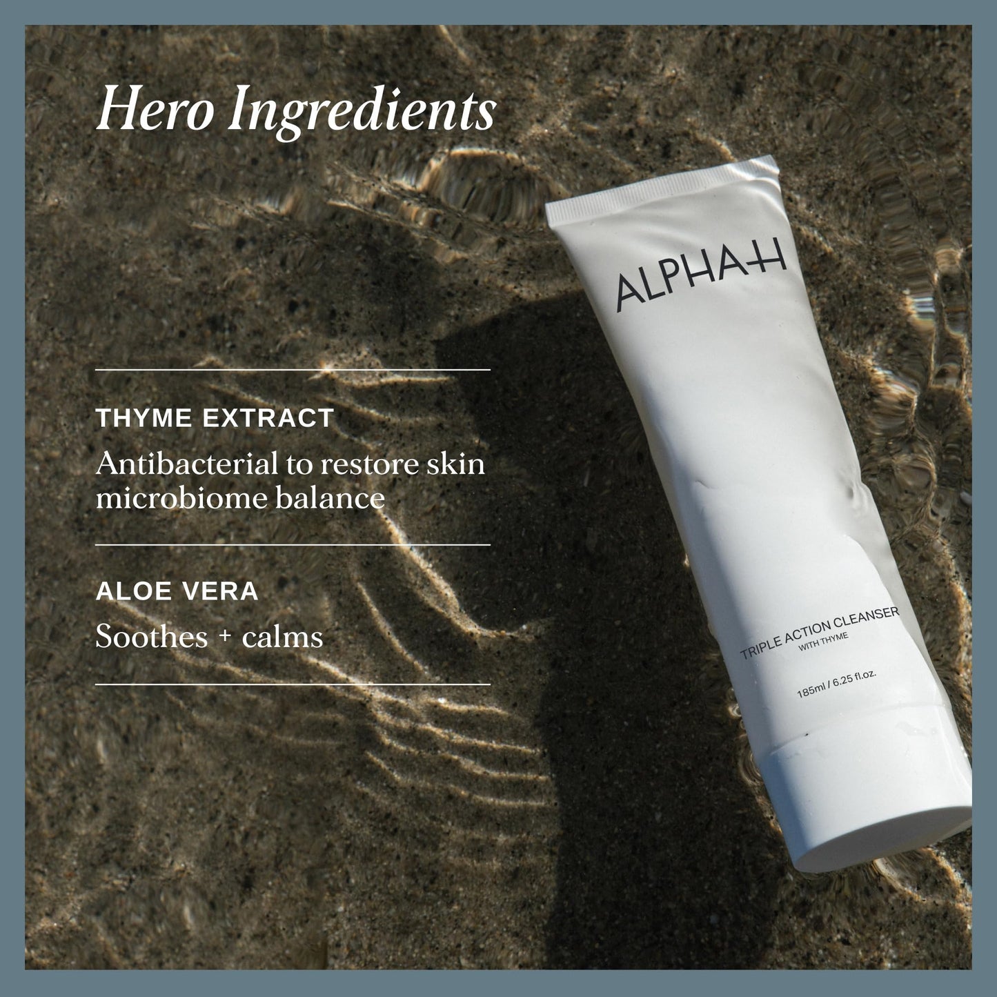 Alpha-H Triple Action Cleanser with Thyme – 3-in-1 Gel Face Cleanser for Makeup Removal, Oil Control & Balanced Skin